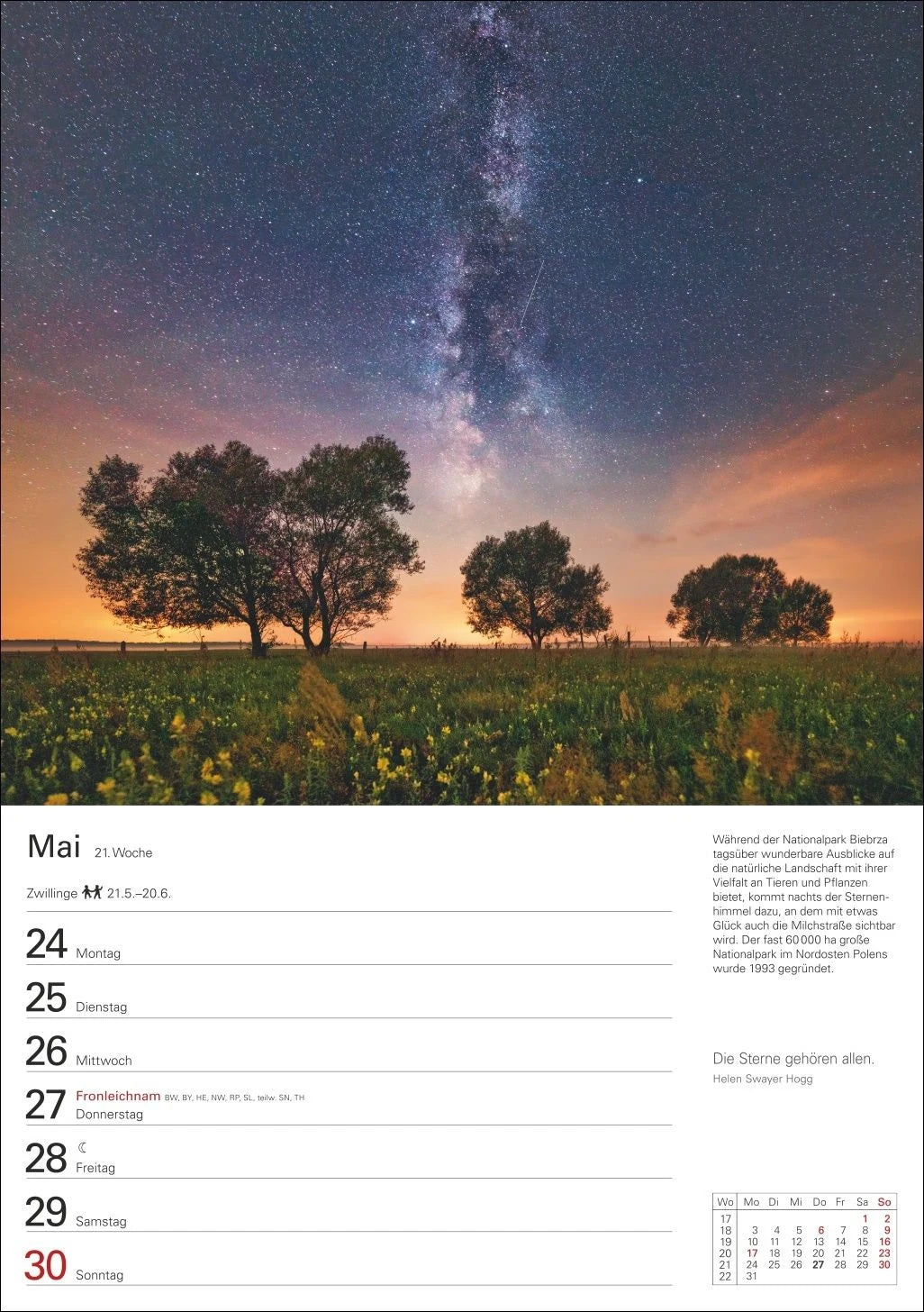 Wunder der Natur Wochenplaner 2027 - 53 faszinierende Fotografien – Ansicht