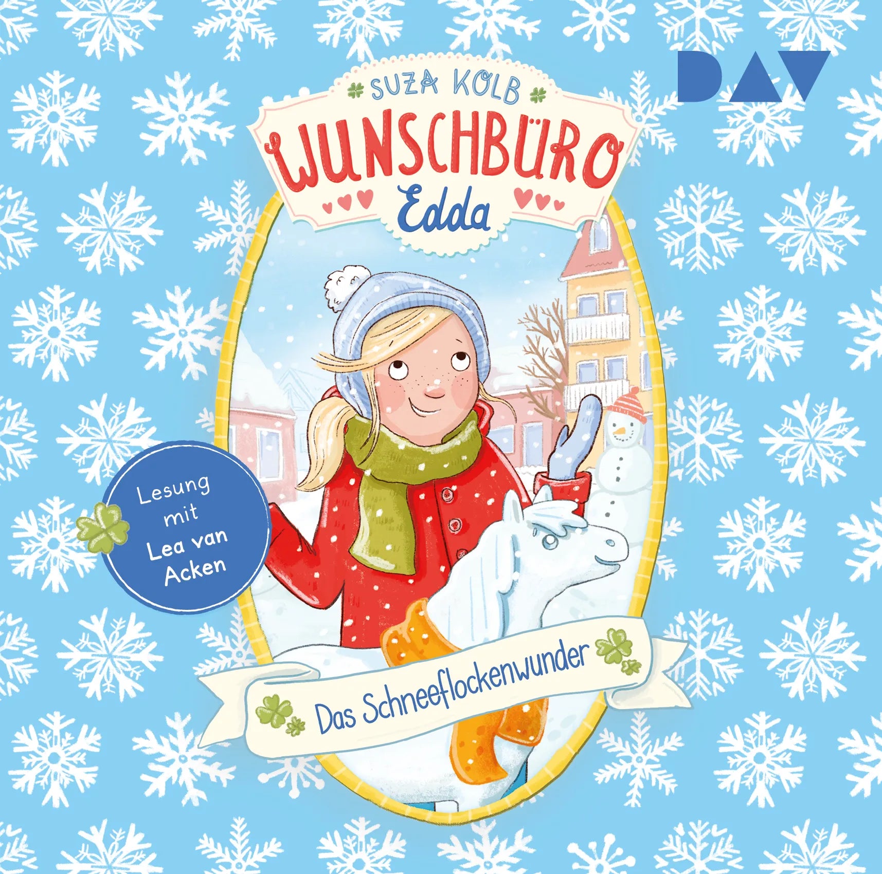 Buchcover von 'Wunschbüro Edda – Teil 6: Das Schneeflockenwunder' - Hörbuch (CD) von Suza Kolb