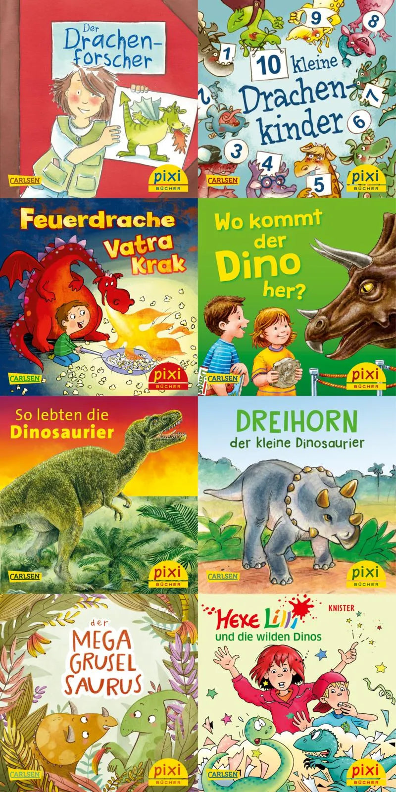 Buchcover von 'WWS Pixi-Box 279: Dinos und Drachen bei Pixi' - Taschenbuch von diverse