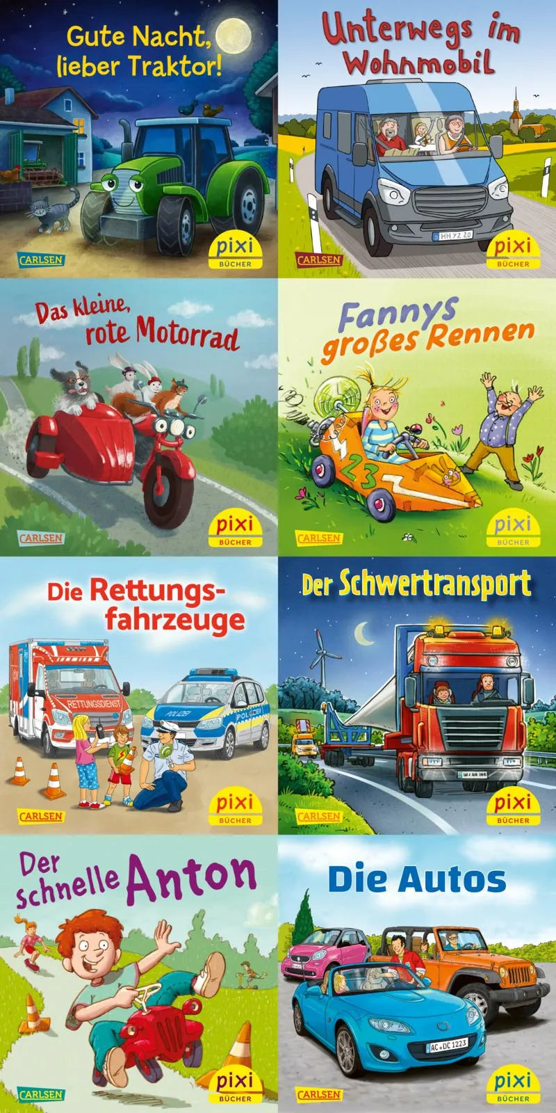 Buchcover von 'WWS Pixi-Box 298: Pixis Lieblings-Fahrzeuge' - Taschenbuch von diverse