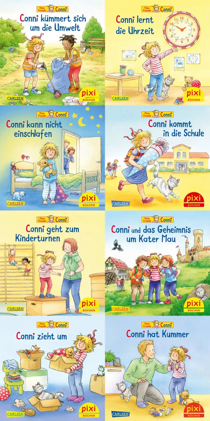 Buchcover von 'WWS Pixi-Box 300: Neue Abenteuer mit Conni' - Taschenbuch von diverse