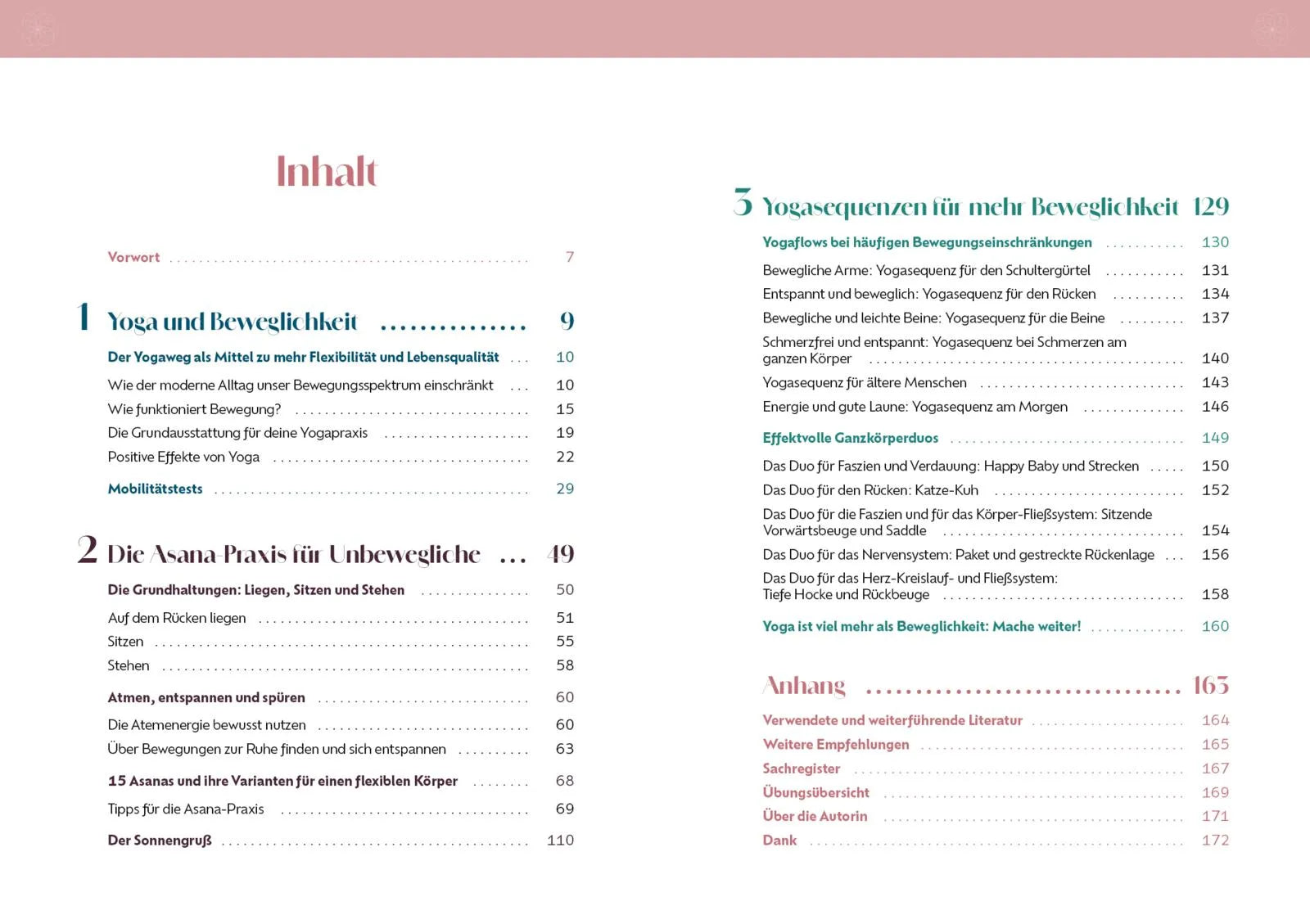 Innenansicht von 'Yoga für Unbewegliche' - Taschenbuch