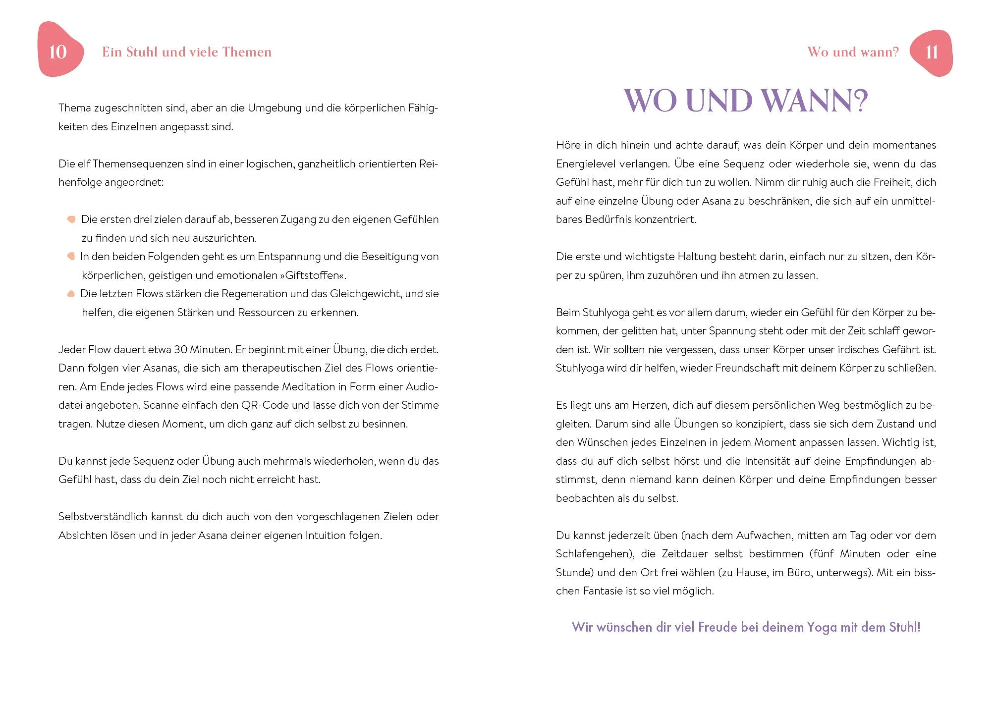 Innenansicht von 'Yoga mit dem Stuhl' - Taschenbuch