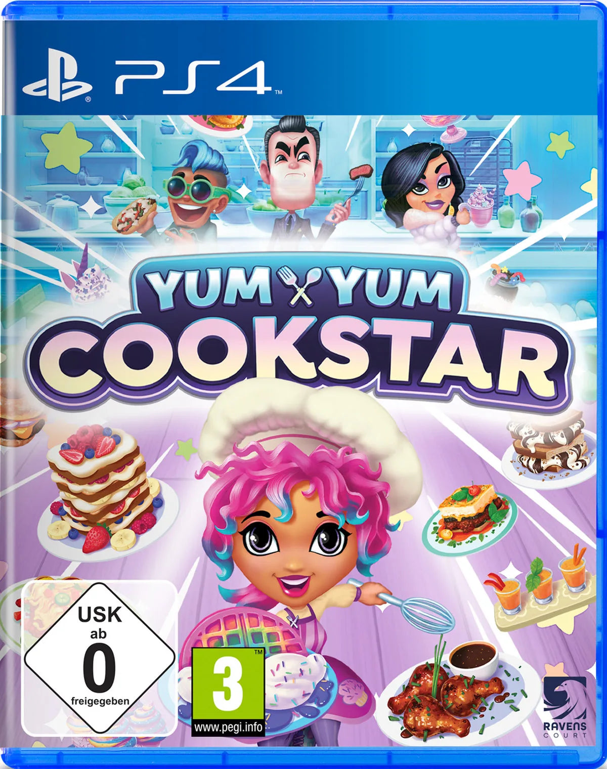 Cover: Yum Yum Cookstar für Playstation 4. Publisher: PLAION GmbH