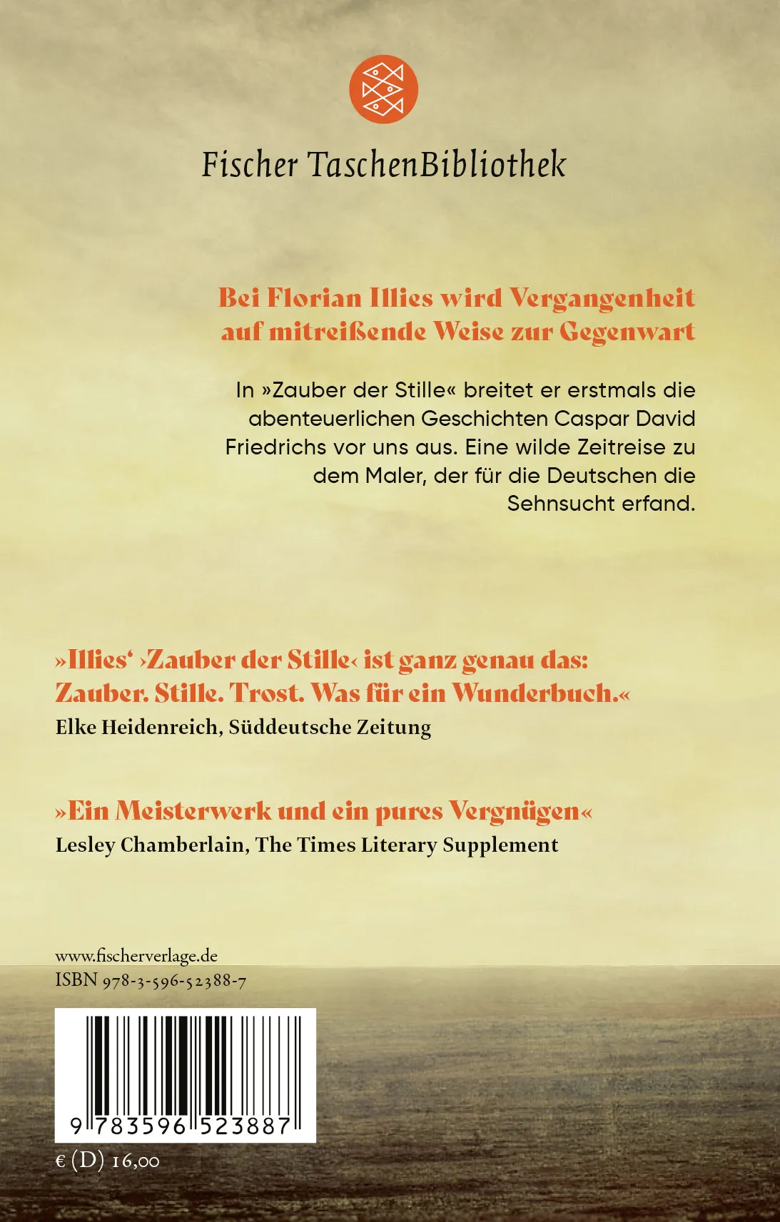 Buchrückseite von 'Zauber der Stille' mit Klappentext - Gebundene Ausgabe