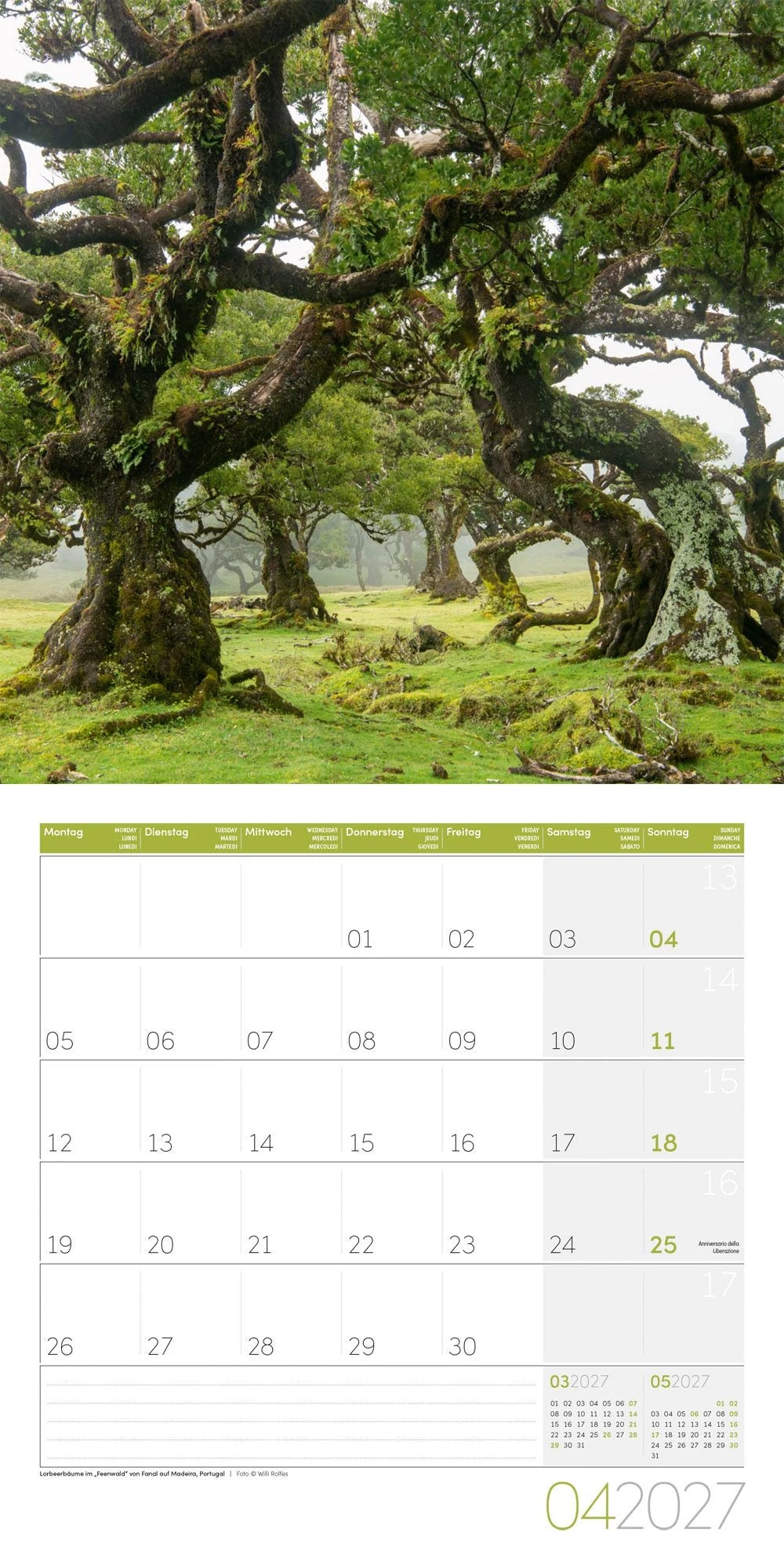 Zauber des Waldes Kalender 2027 - 30x30 - Art12 – Ansicht