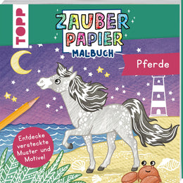 Cover: Zauberpapier Malbuch Pferde (Taschenbuch) von Bibi Hecher