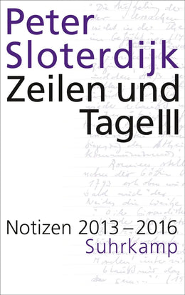 Cover: Zeilen und Tage III (E-Book) von Peter Sloterdijk