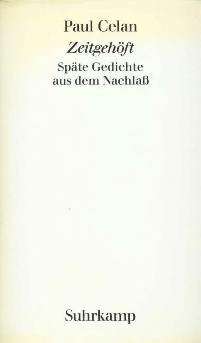 Buchcover von 'Zeitgehöft' - Gebundene Ausgabe von Paul Celan