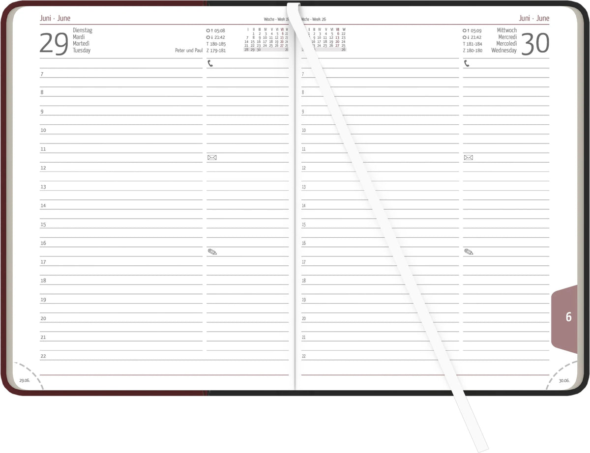 ZETTLER Buchkalender Premium Fire schwarz-rot A5 2027 – Ansicht