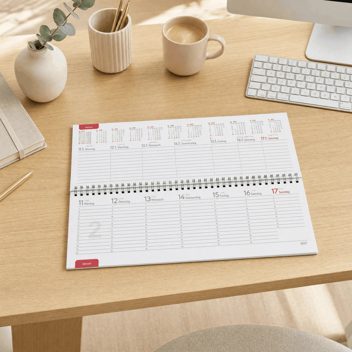 ZETTLER Tischquerkalender Style Marmor 2027 – Ansicht