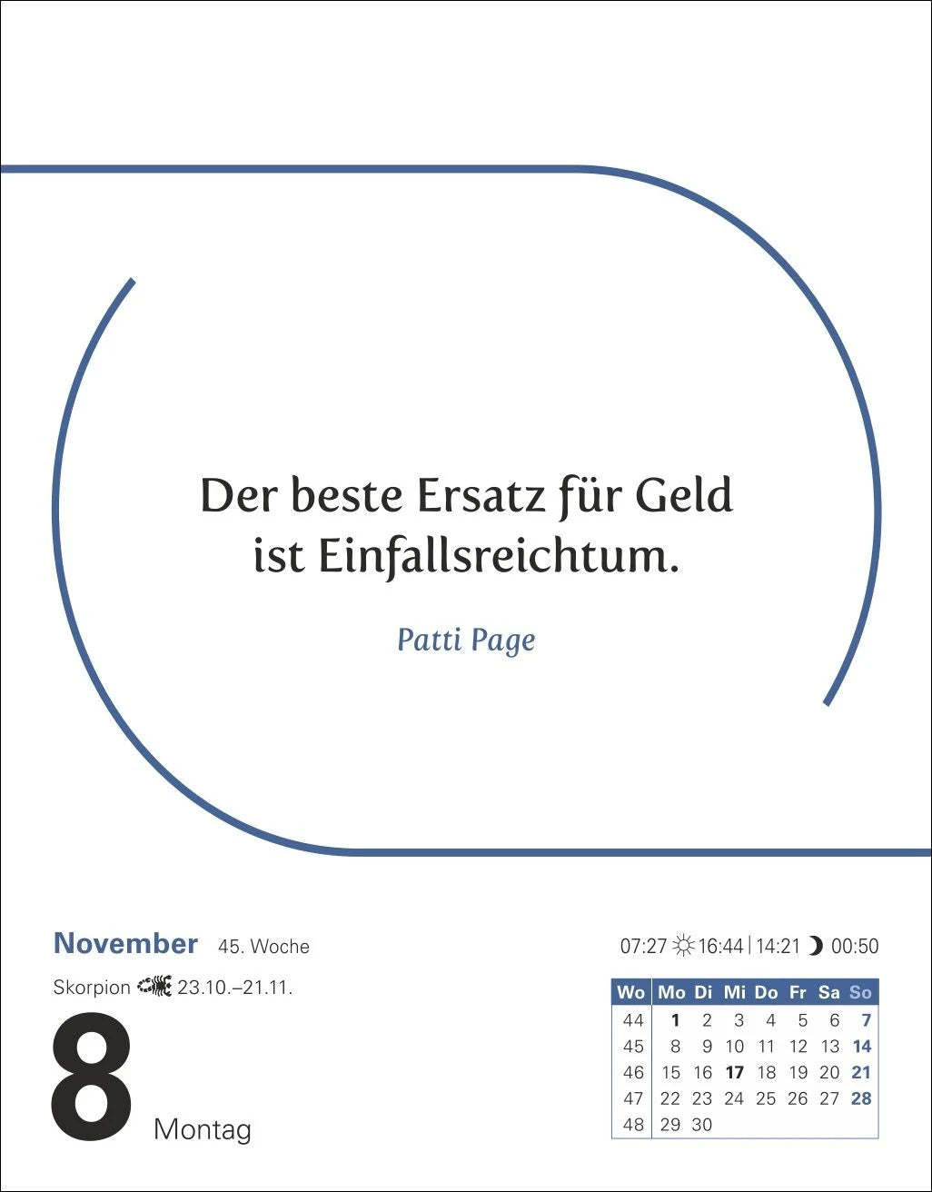 Zitate Tagesabreißkalender 2027 – Ansicht