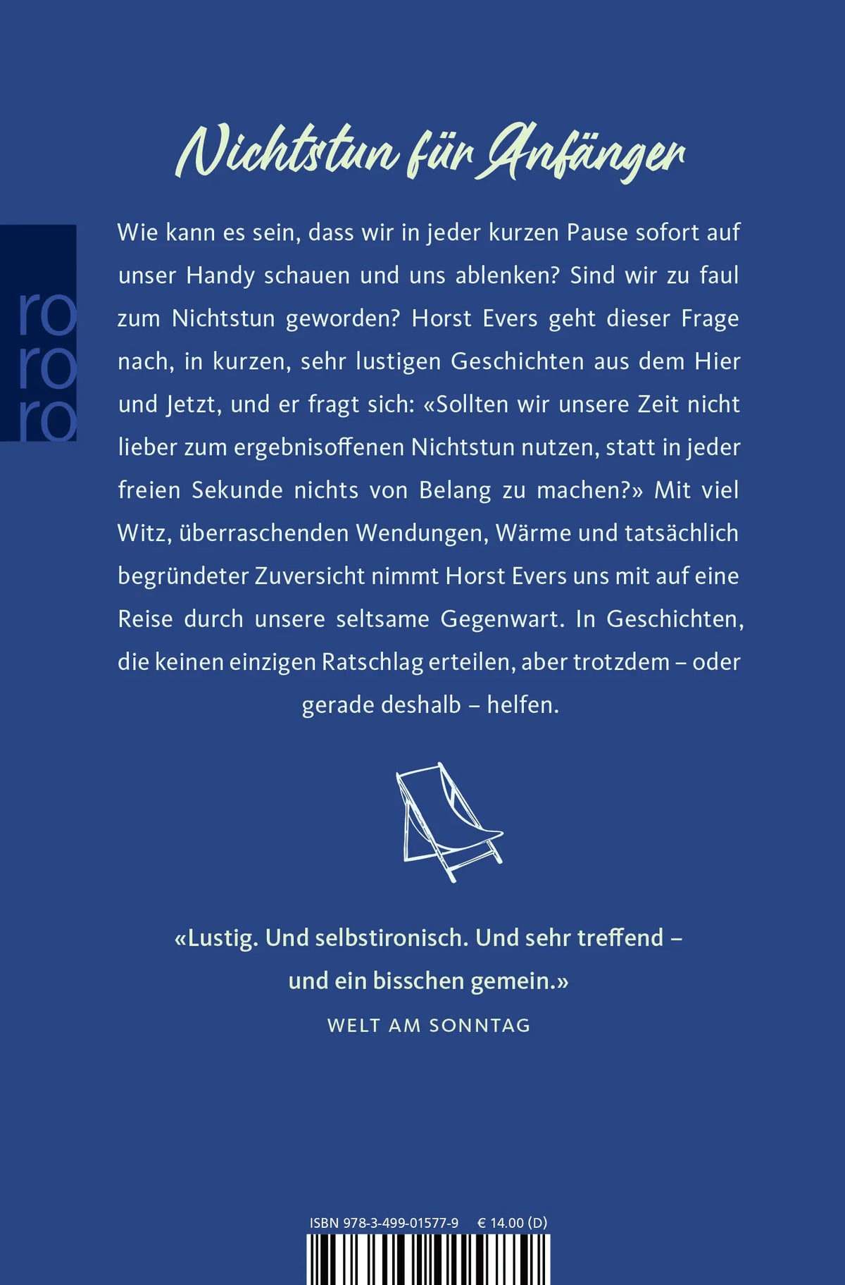 Rückseite: Zu faul zum Nichtstun (Taschenbuch)