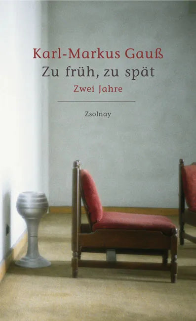 Buchcover von 'Zu früh, zu spät' - Gebundene Ausgabe von Karl-Markus Gauß