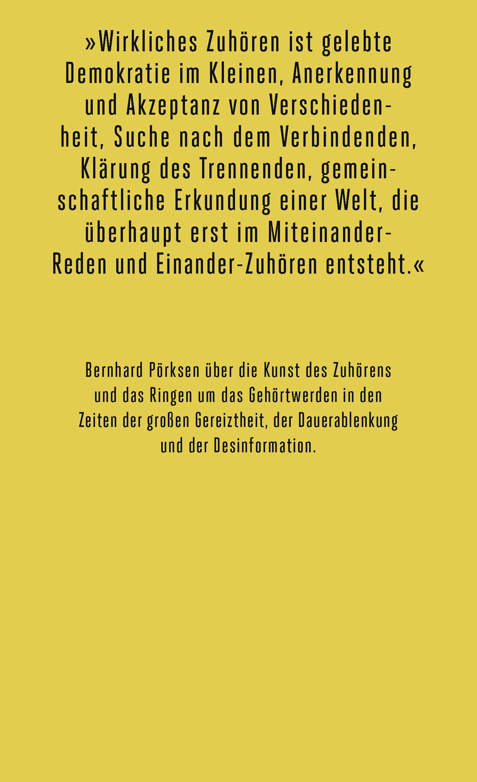 Bernhard Pörksen - Zuhören