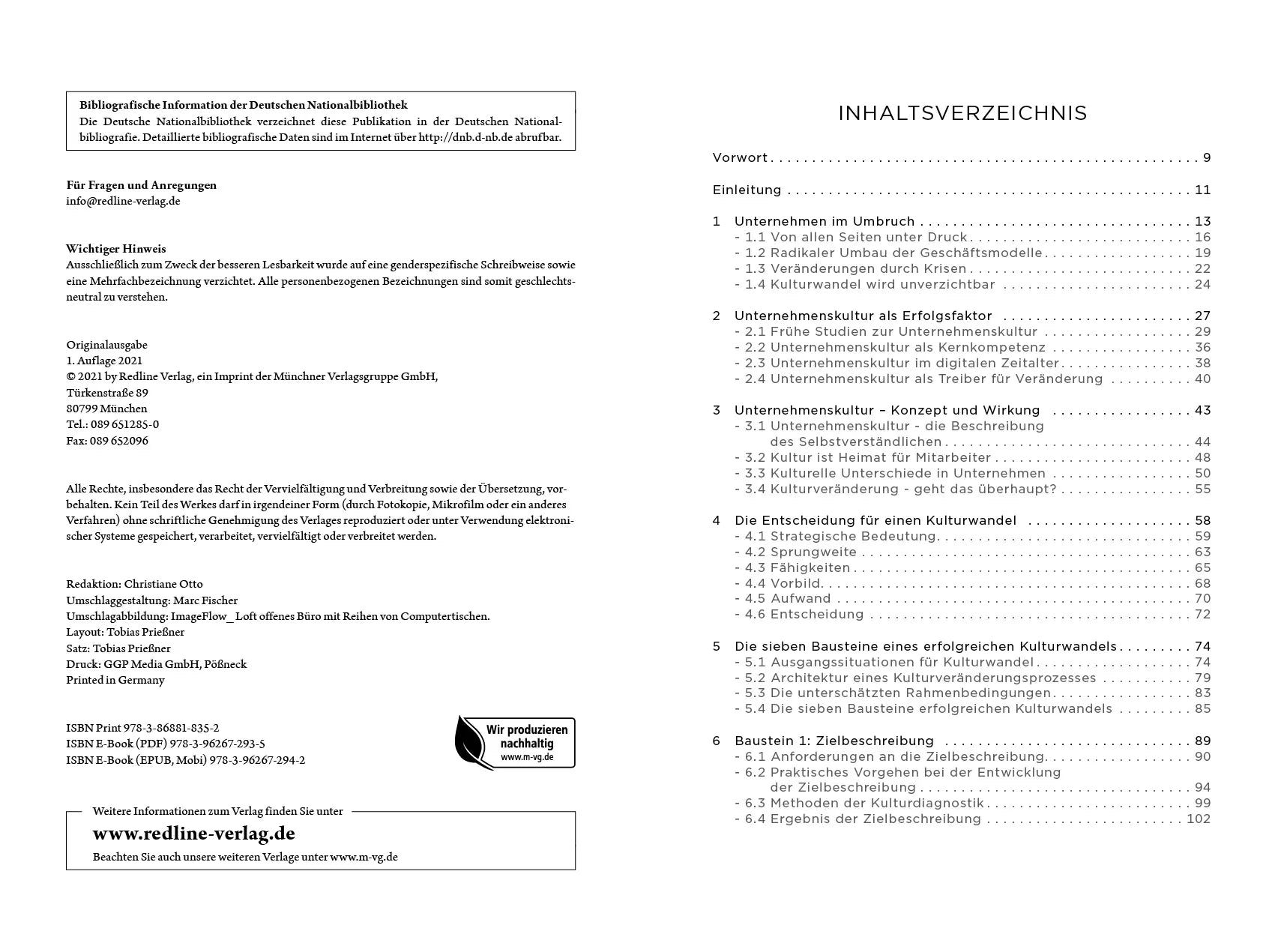 Innenansicht von 'Zukunftsfaktor Unternehmenskultur' - Gebundene Ausgabe