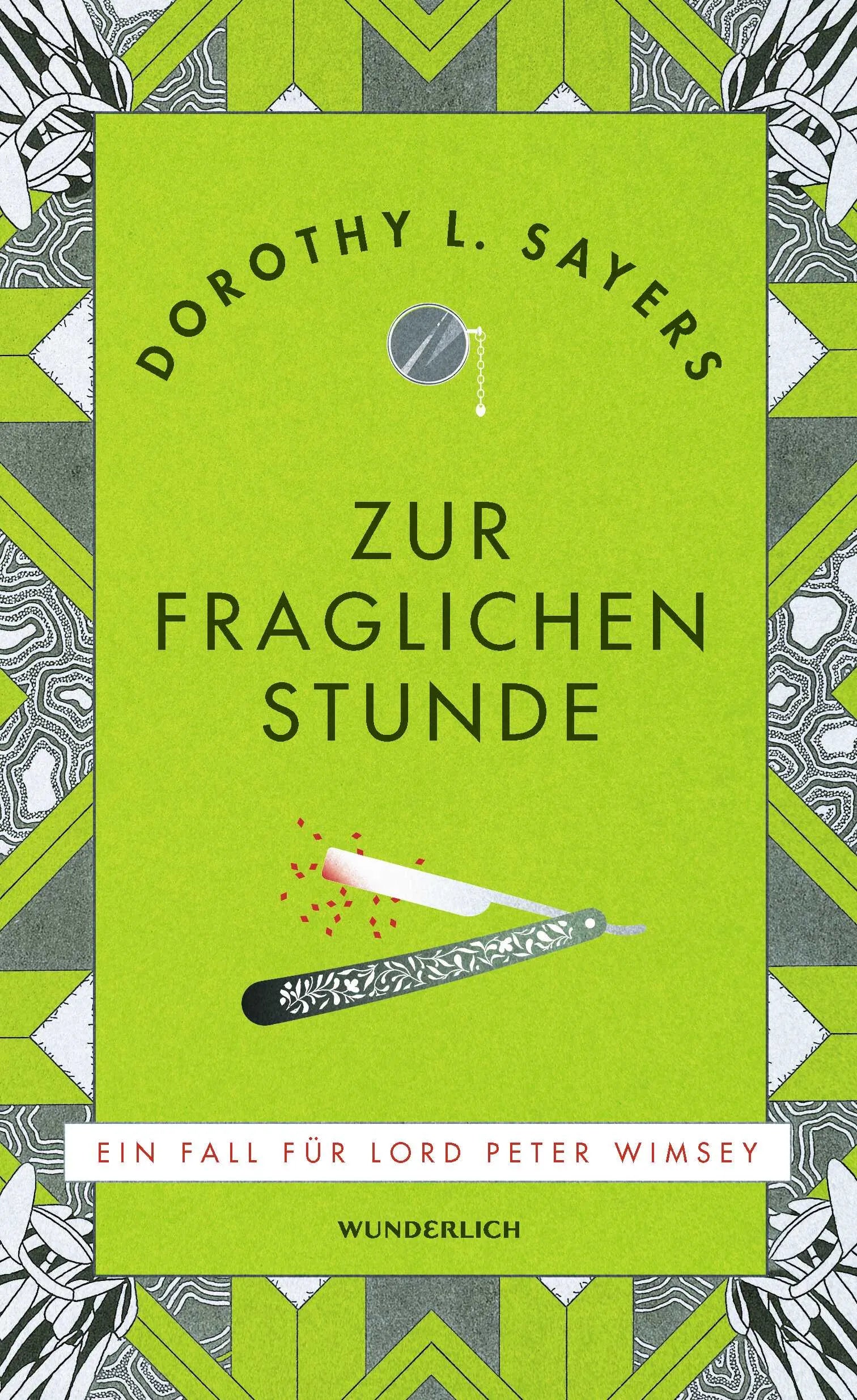 Buchcover von 'Zur fraglichen Stunde' - Gebundene Ausgabe von Dorothy L. Sayers