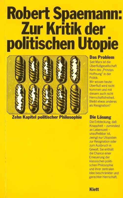 Buchcover von 'Zur Kritik der politischen Utopie' - Paperback von Robert Spaemann