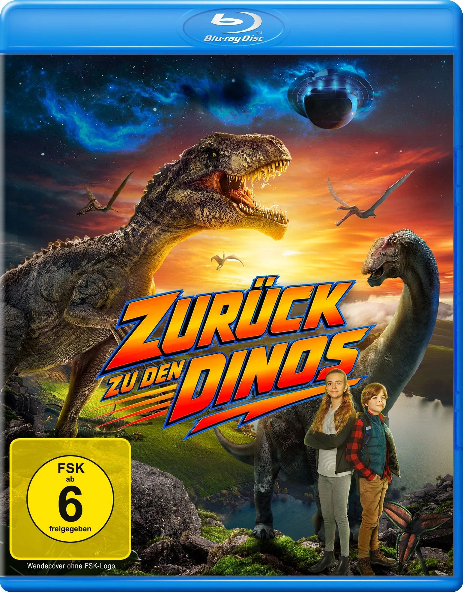 Blu-ray-Cover: Zurück zu den Dinos. Regie: Aristomenis Tsirbas