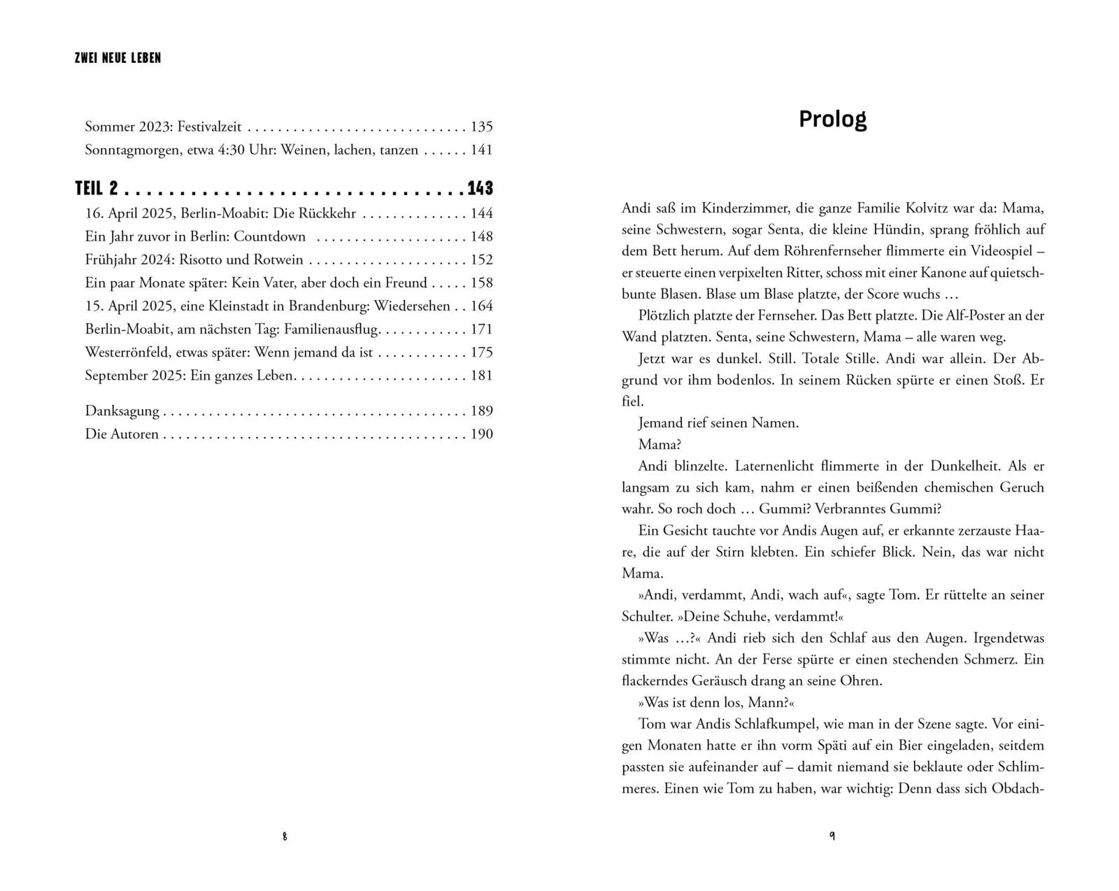 Innenansicht von 'Zwei neue Leben' - Taschenbuch