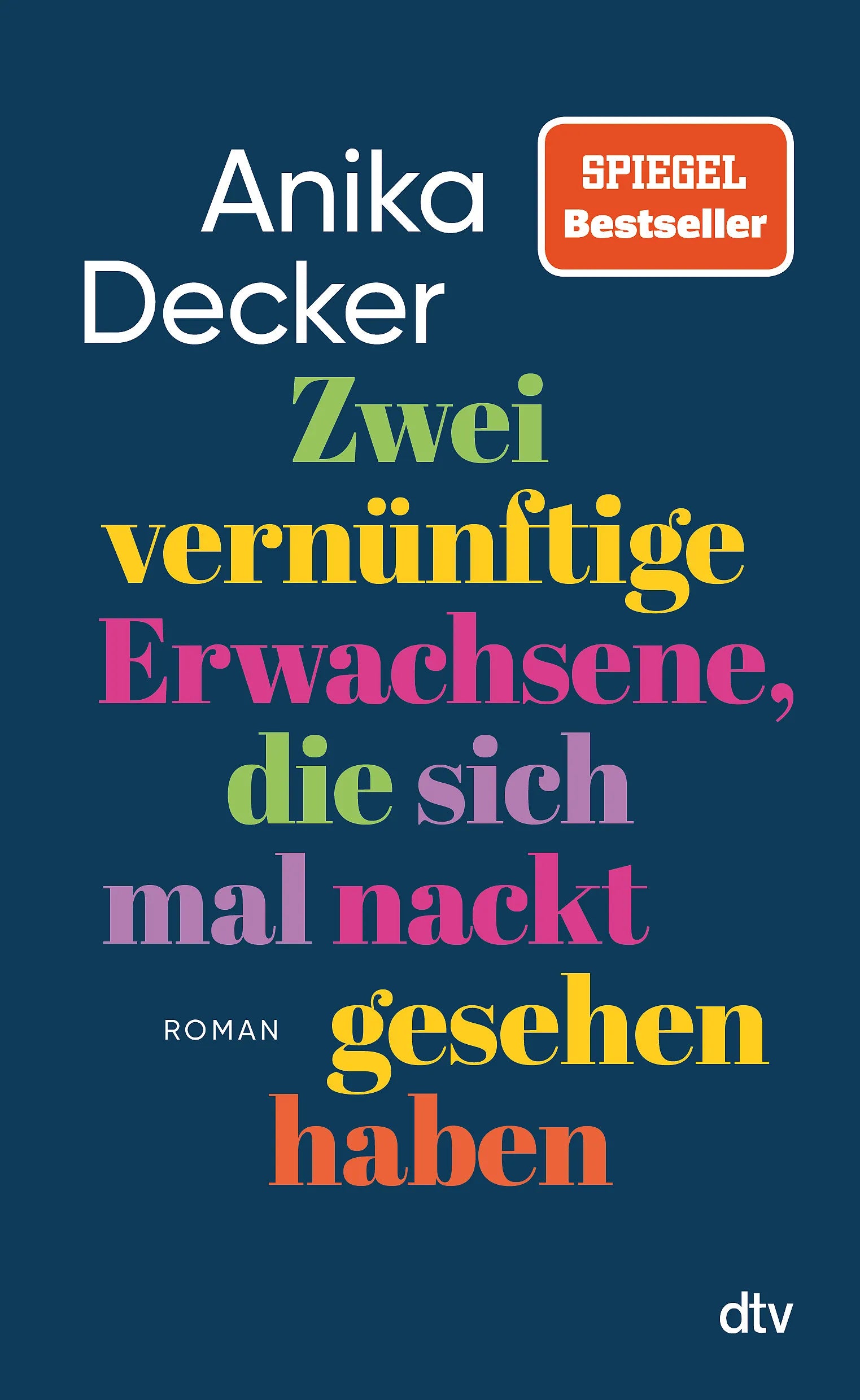 Buchcover von 'Zwei vernünftige Erwachsene, die sich mal nackt gesehen haben' - Gebundene Ausgabe von Anika Decker