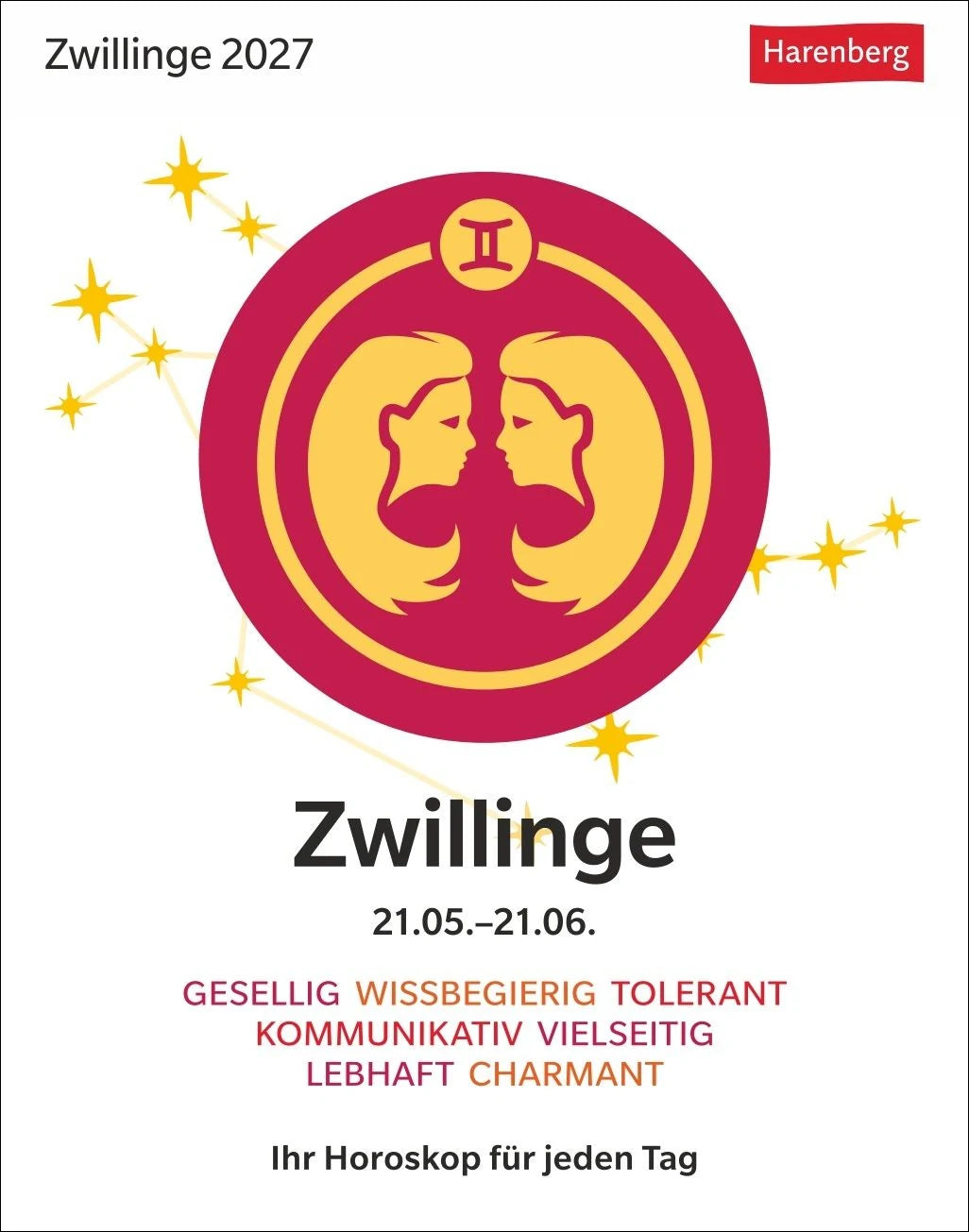 Tischkalender: Zwillinge Sternzeichenkalender 2027 - Tagesabreißkalender - Ihr Horoskop für jeden Tag