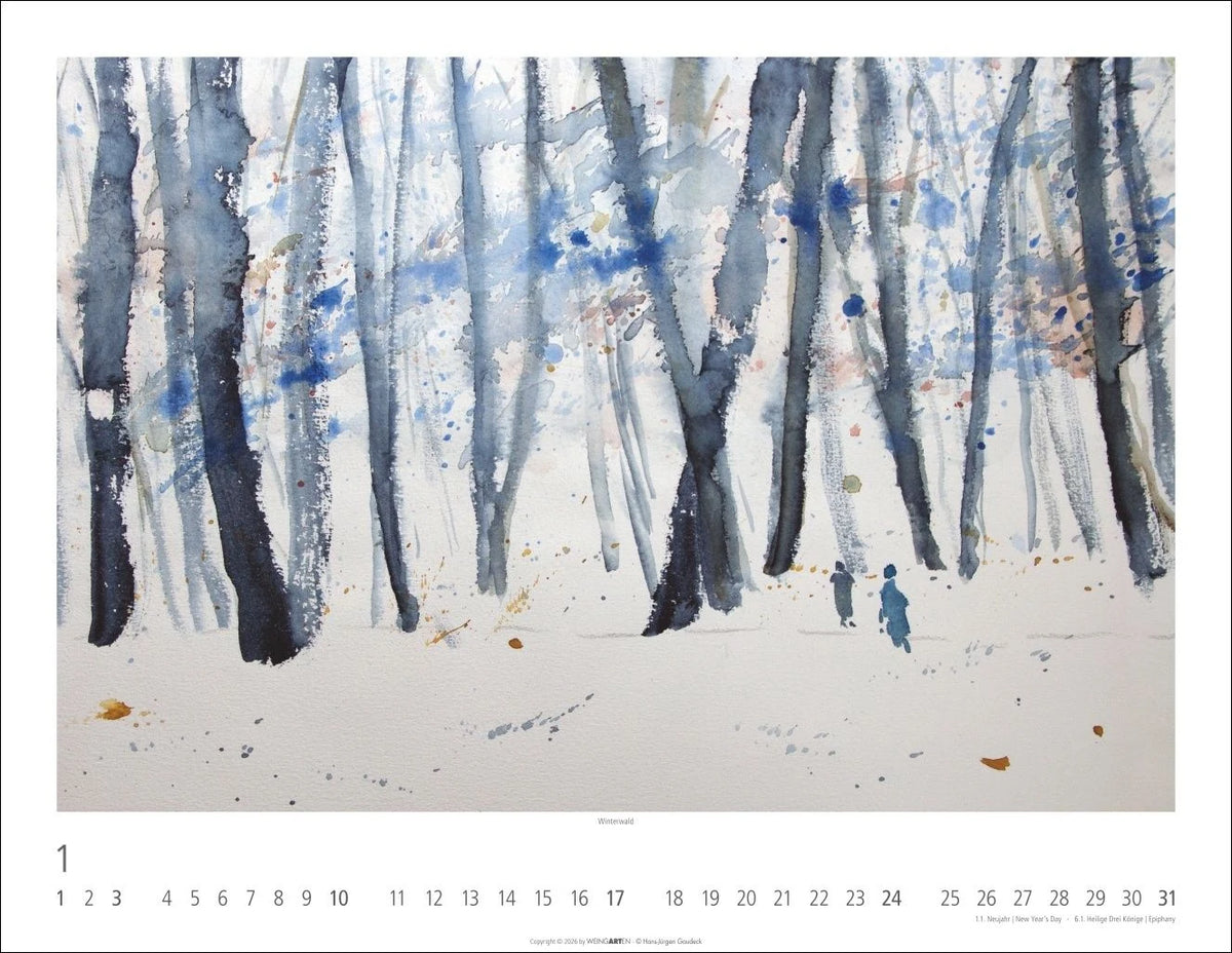 Zwischen Himmel und Erde Kalender 2027 - Aquarelle von Hans-Jürgen Gaudeck – Ansicht