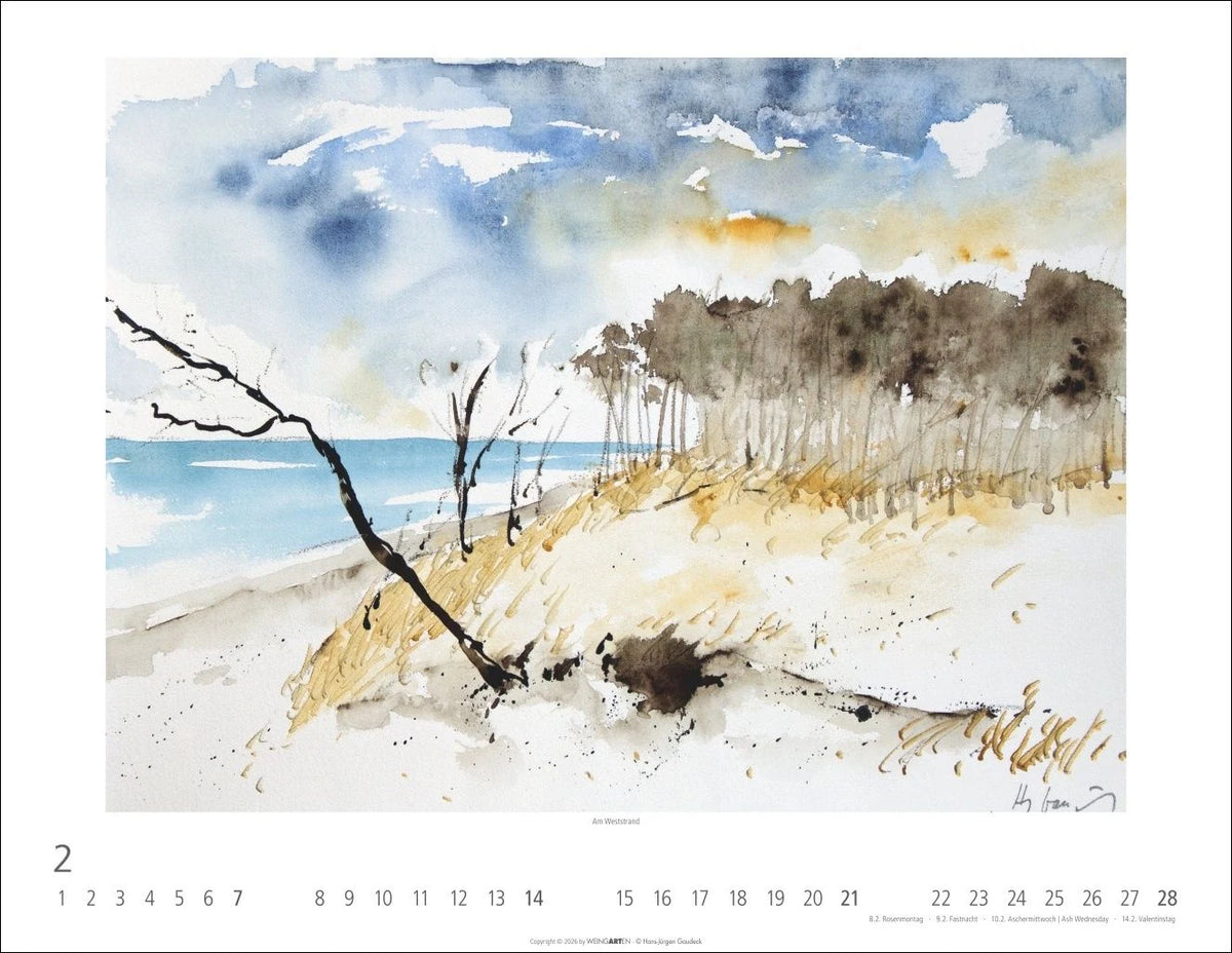 Zwischen Himmel und Erde Kalender 2027 - Aquarelle von Hans-Jürgen Gaudeck – Ansicht