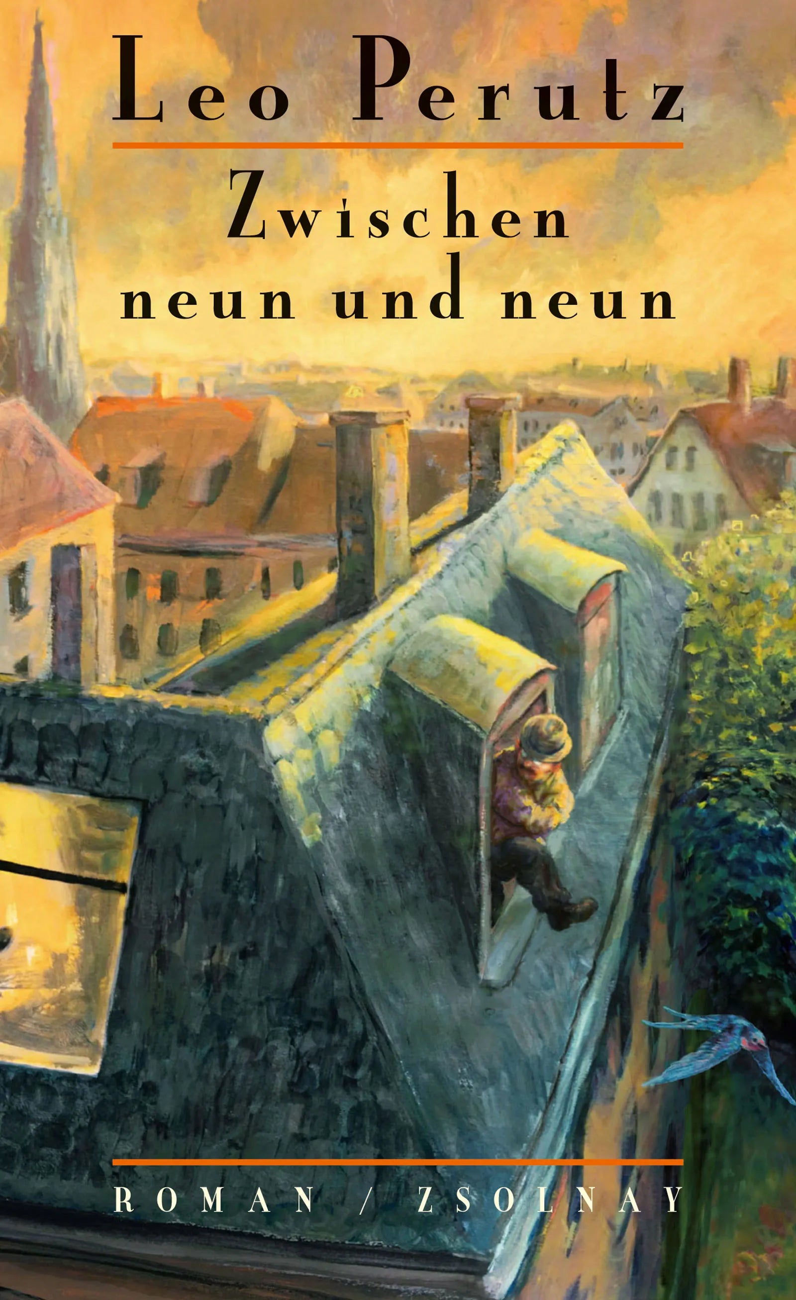 Buchcover von 'Zwischen neun und neun' - Gebundene Ausgabe von Leo Perutz