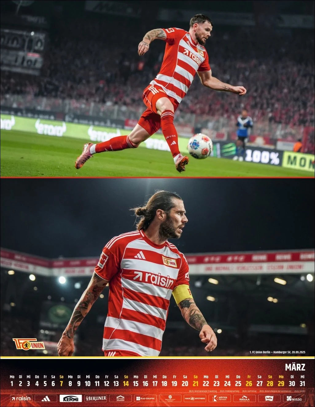 1. FC Union Berlin Posterkalender 2027 – Ansicht