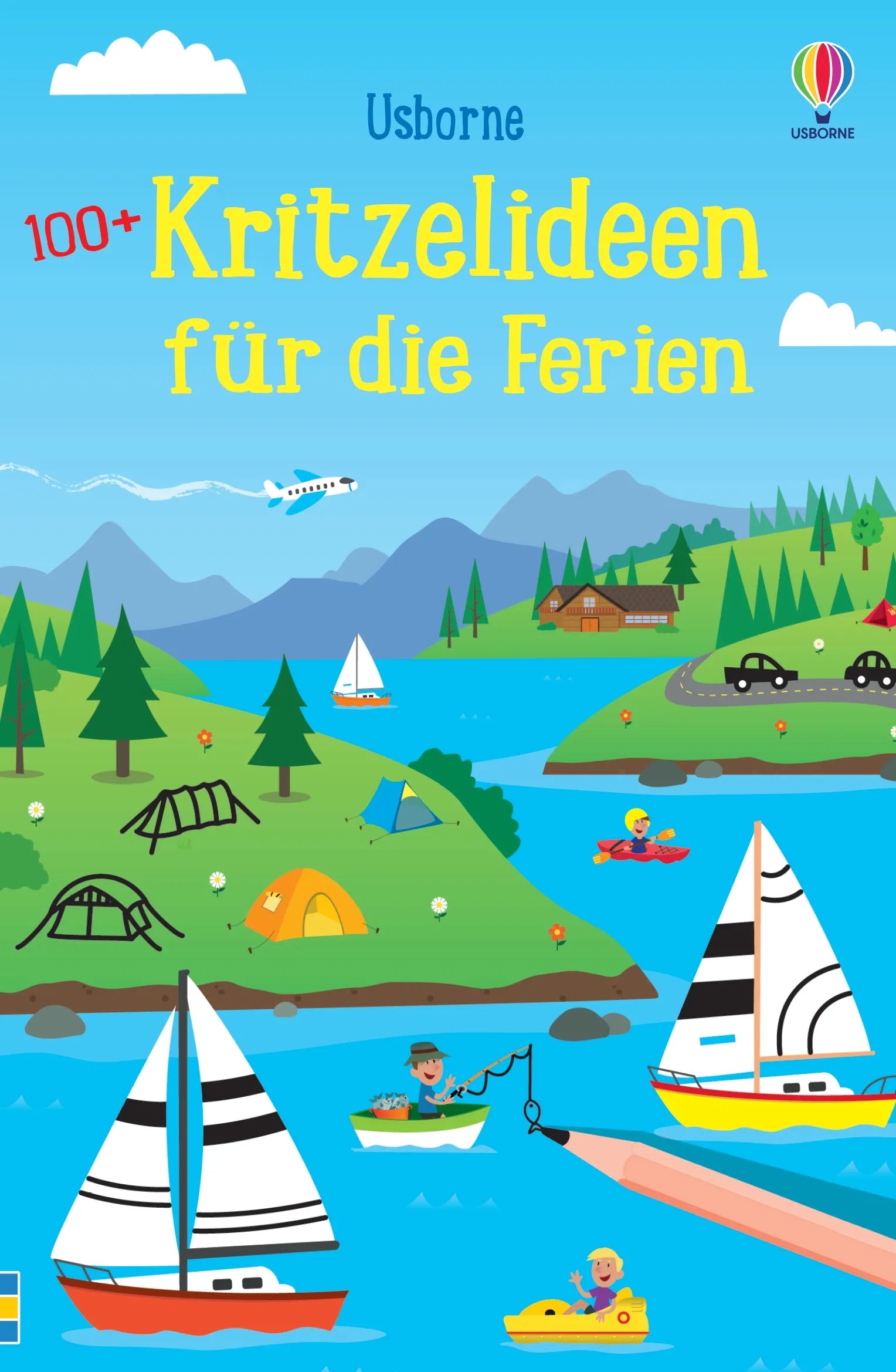 Buchcover von '100+ Kritzelideen für die Ferien' - Taschenbuch von Fiona Watt