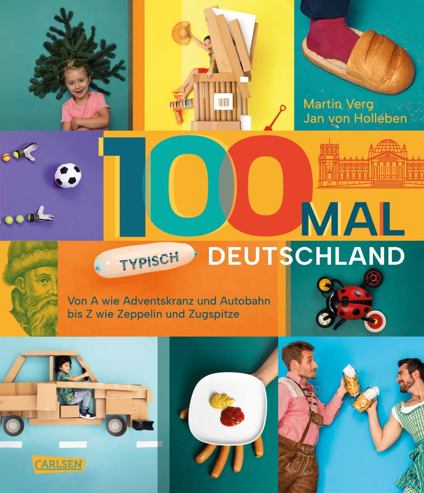 Buchcover von '100 mal typisch Deutschland' - Gebundene Ausgabe von Martin Verg