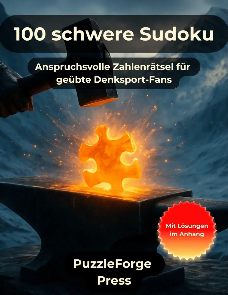 Cover: 100 schwere Sudoku (E-Book) von PuzzleForge* Press