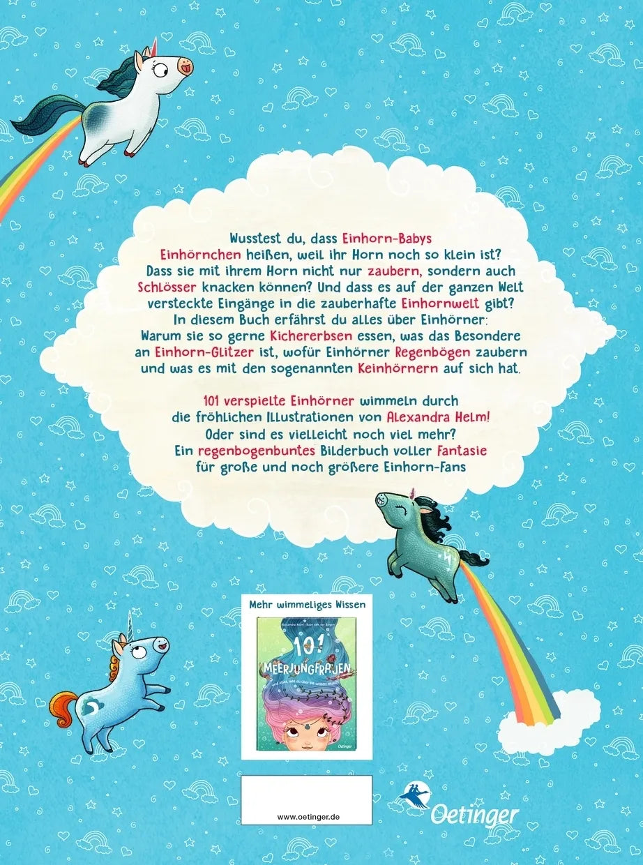 Rückseite: 101 Einhörner und alles, was du über sie wissen musst! (Hardcover)