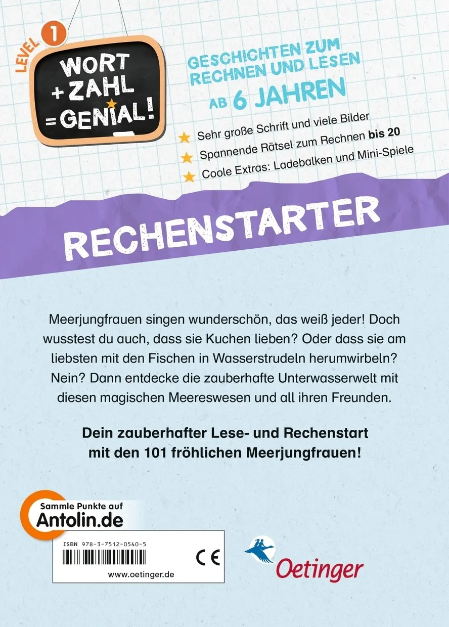 Buchrückseite von '101 Meerjungfrauen tauchen ab!' mit Klappentext - Gebundene Ausgabe