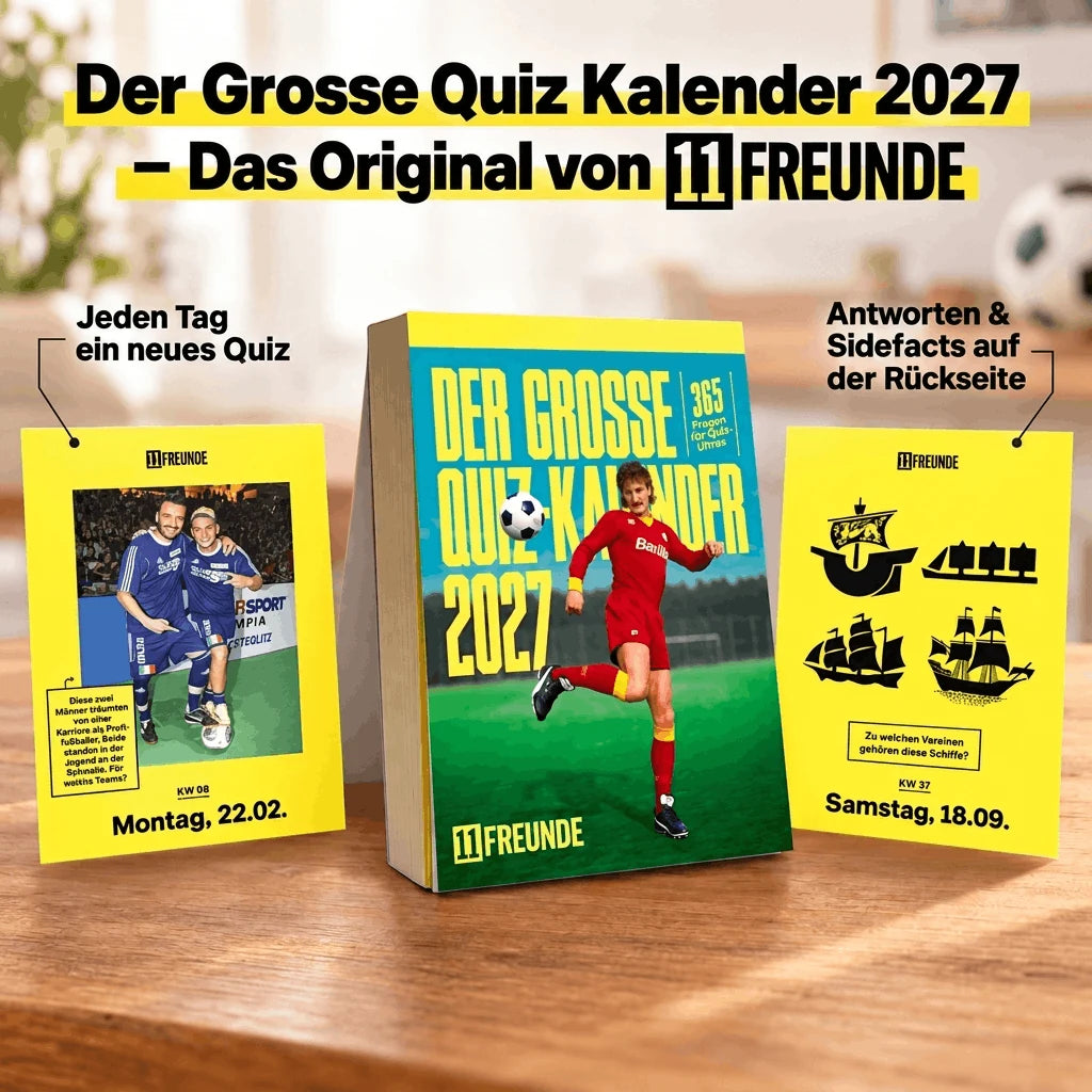 11FREUNDE Der grosse 11FREUNDE Quiz-Kalender 2027 – Ansicht