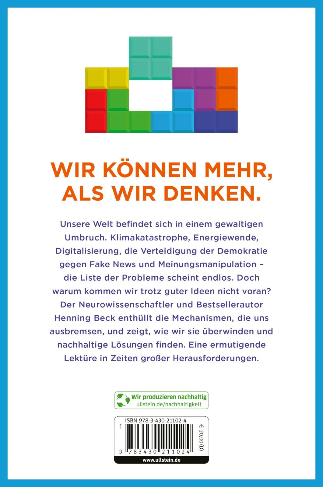 Buchrückseite von '12 Gesetze der Dummheit' mit Klappentext - Paperback