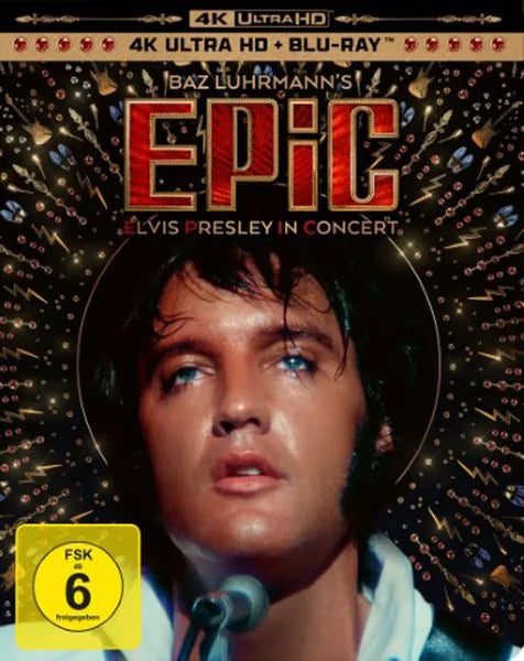 4K UHD Blu-ray-Cover: 2. EPiC: Elvis Presley in Concert – 4K Ultra HD SteelBook. Regie: Baz Luhrmann