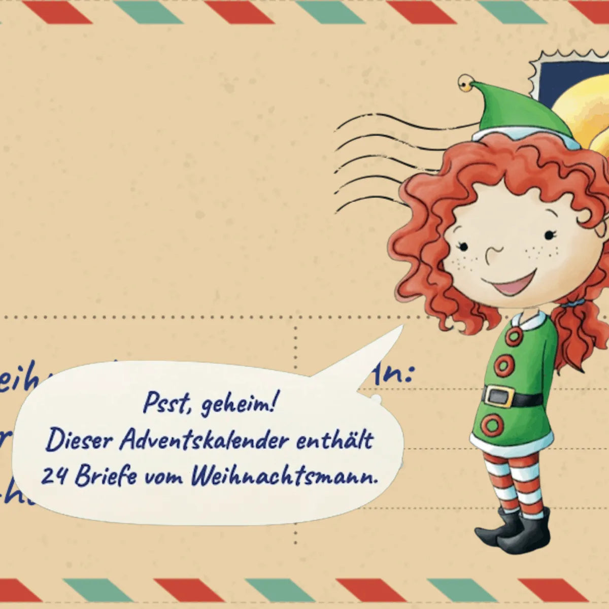 Detailansicht: 24 Briefe vom Weihnachtsmann. Adventskalender-Post zum Basteln, Malen und Staunen (Taschenbuch)