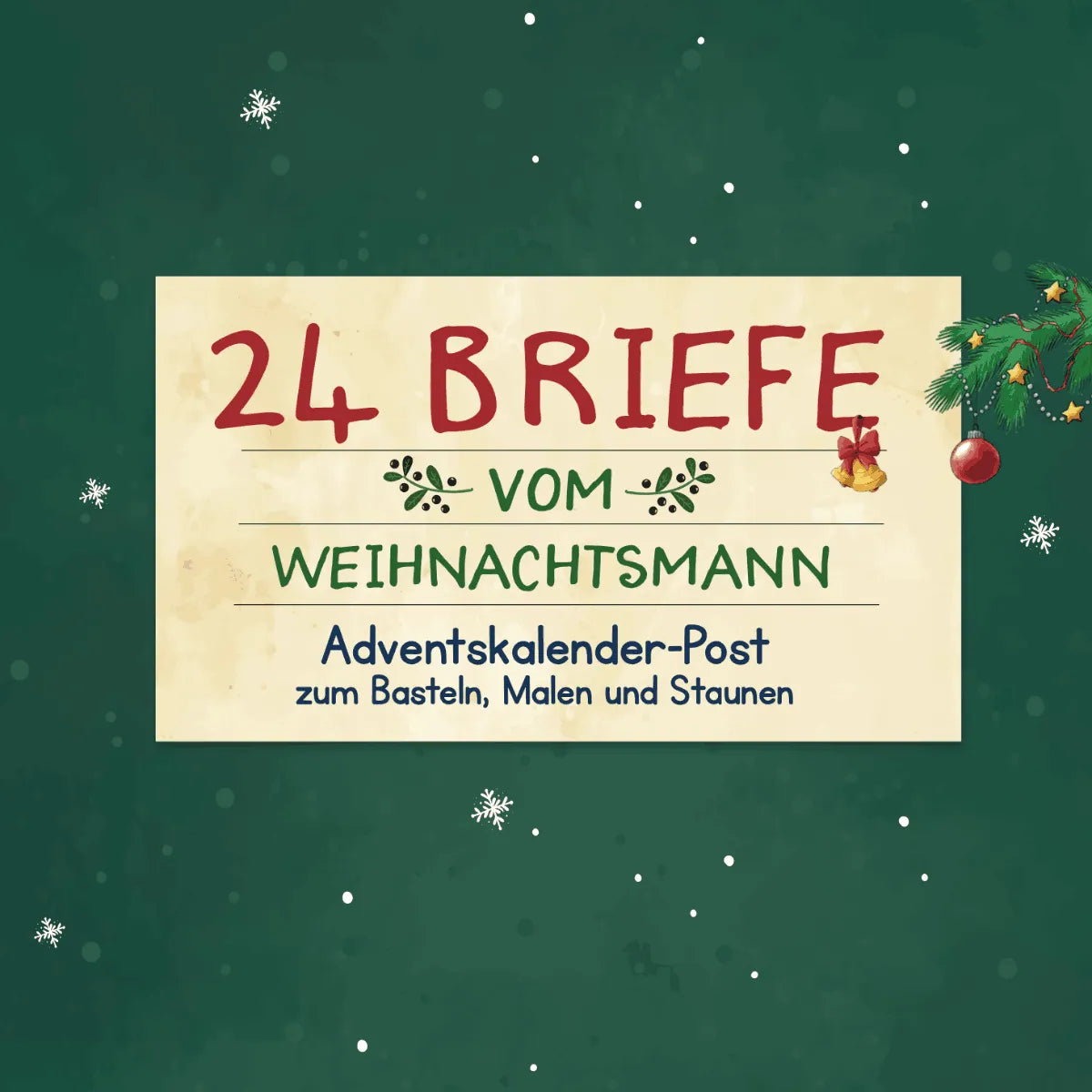 Detailansicht: 24 Briefe vom Weihnachtsmann. Adventskalender-Post zum Basteln, Malen und Staunen (Taschenbuch)
