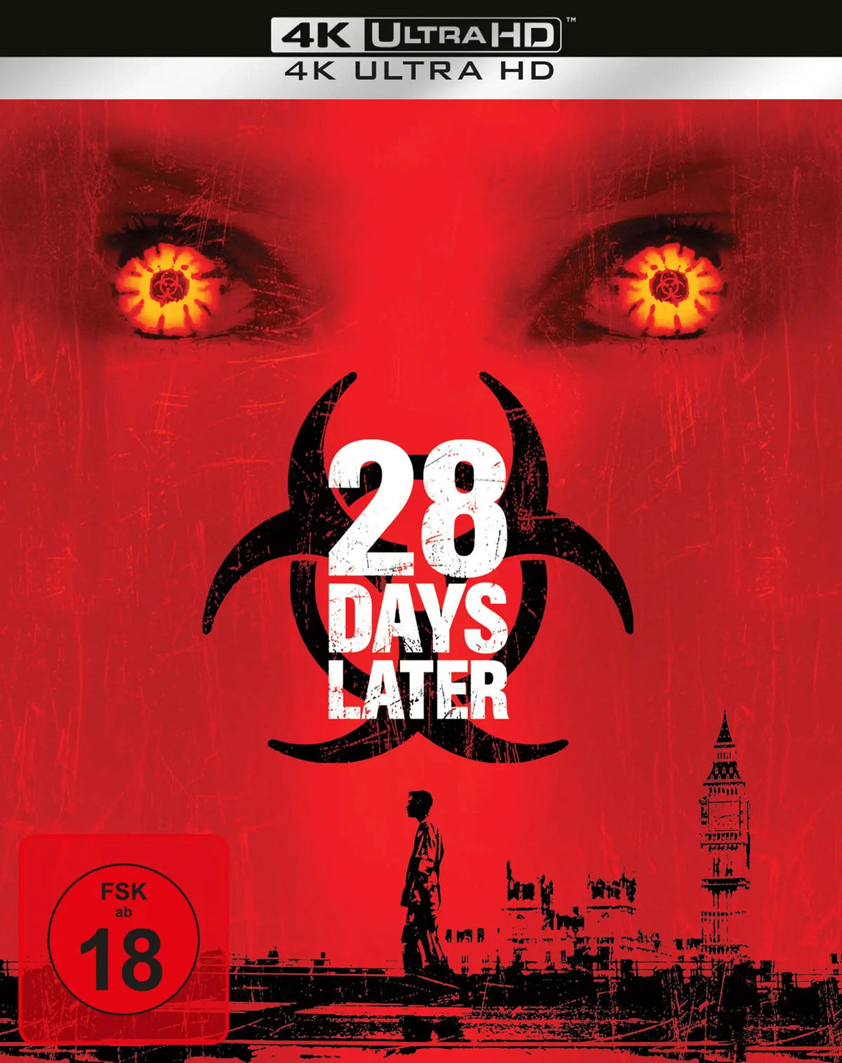 4K UHD Blu-ray-Cover: 28 Days Later. Regie: Danny Boyle