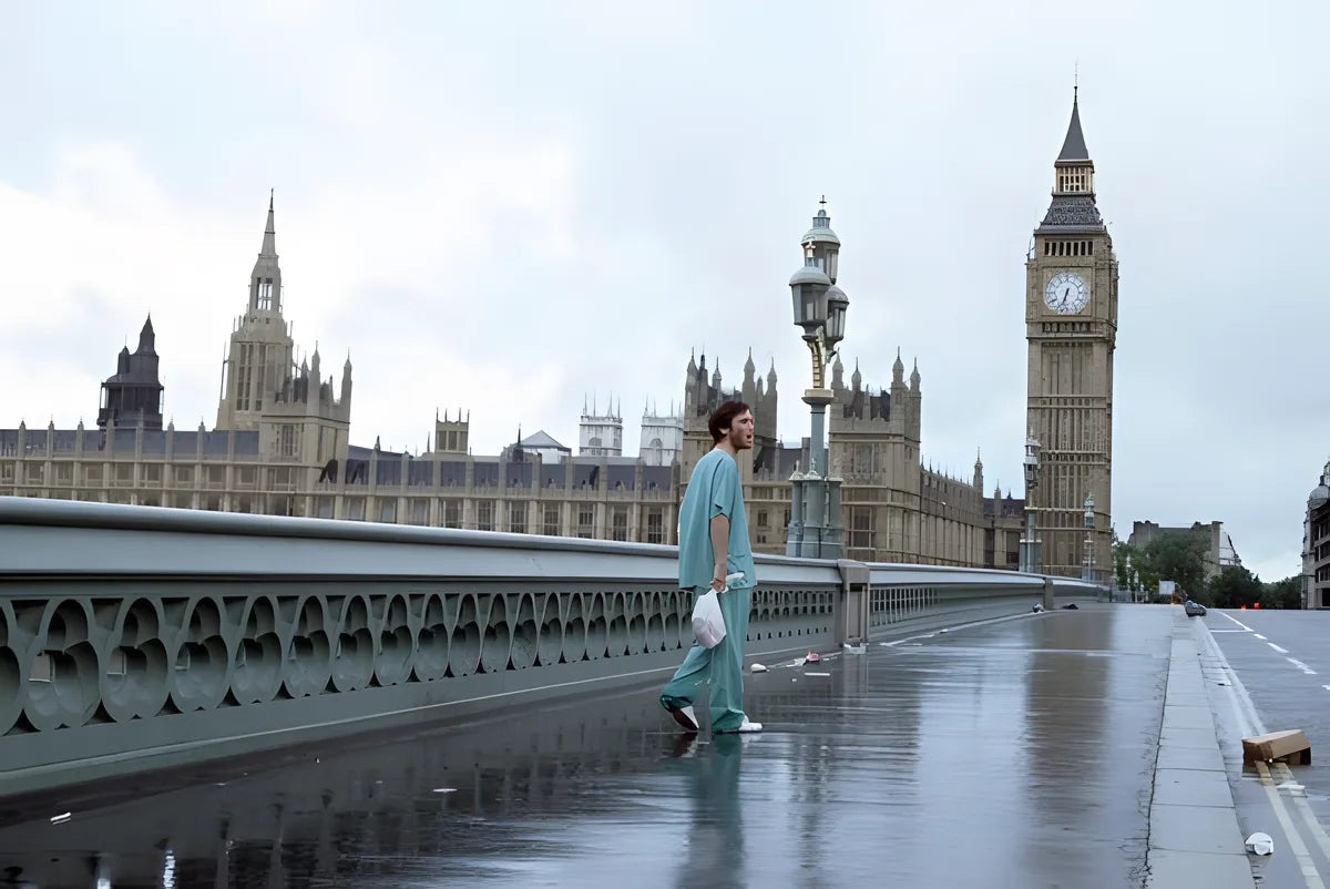 Filmszene 1 aus 28 Days Later (Steelbook) – 4K UHD Blu-ray. Regie: Danny Boyle