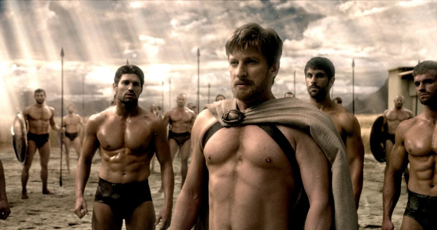 300: Rise of an Empire – Themistokles vor einer Gruppe griechischer Krieger