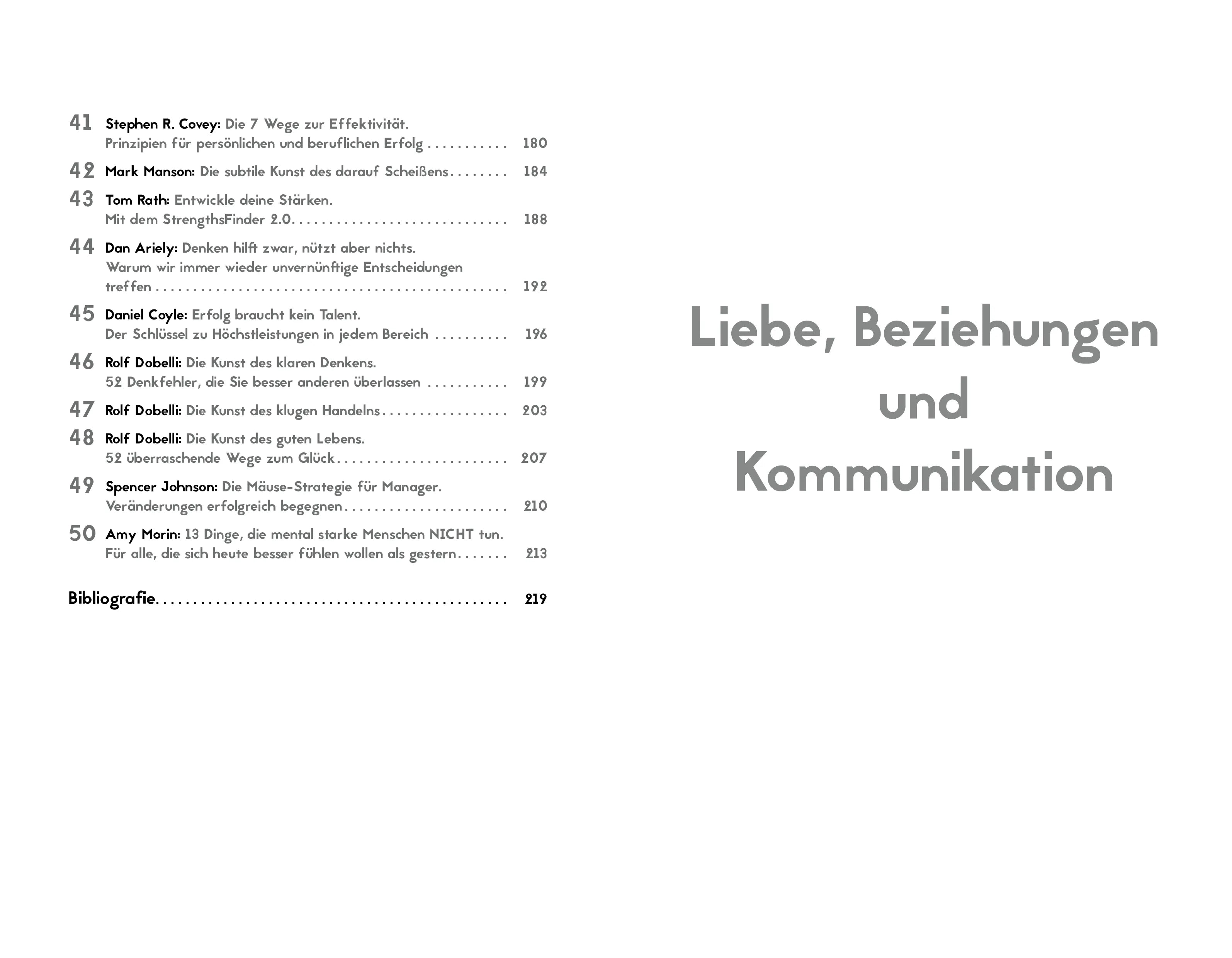 Innenansicht von '50 Ratgeber in 100 Minuten' - Taschenbuch