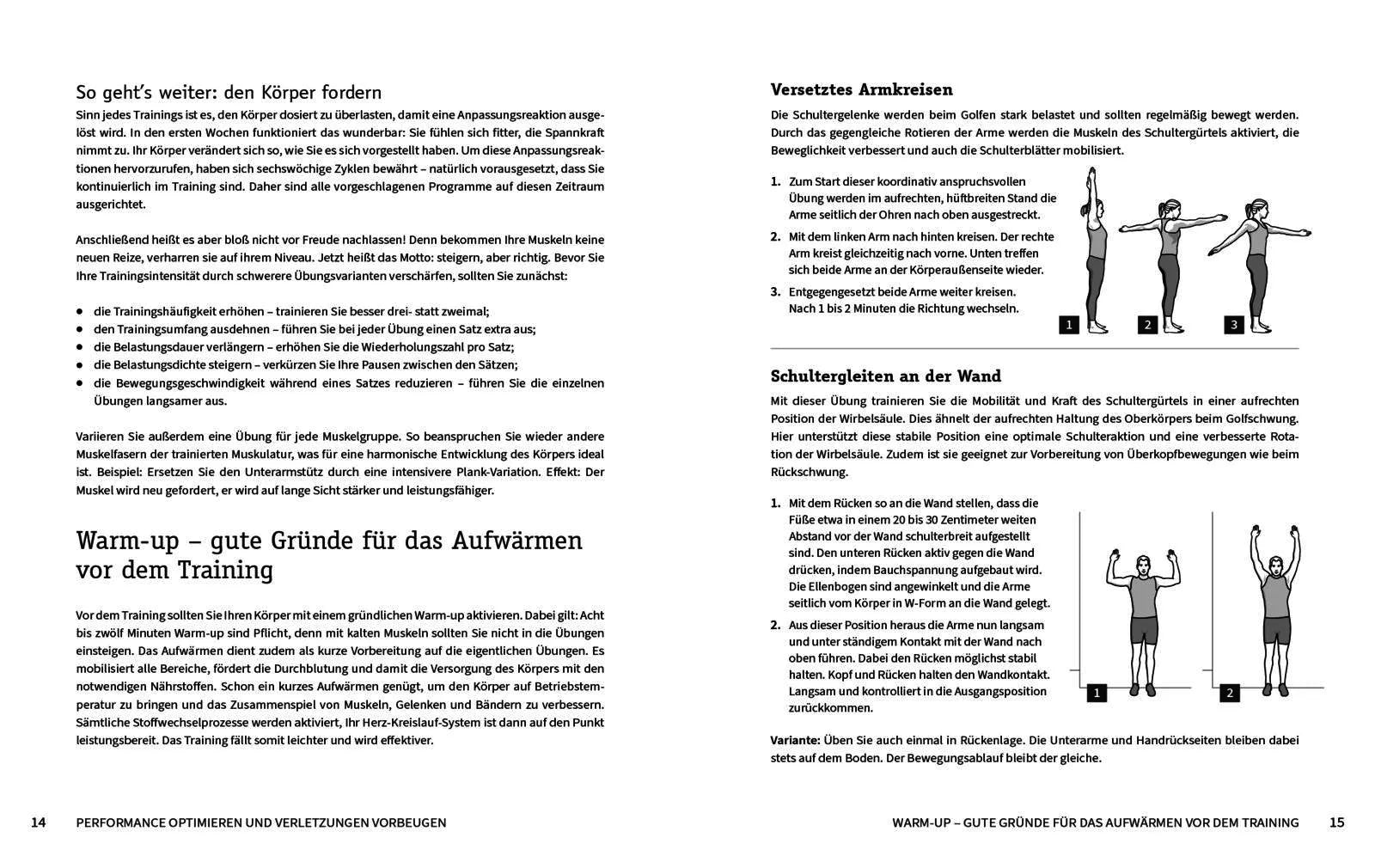 Innenansicht von '50 Workouts für Golfer' - Taschenbuch