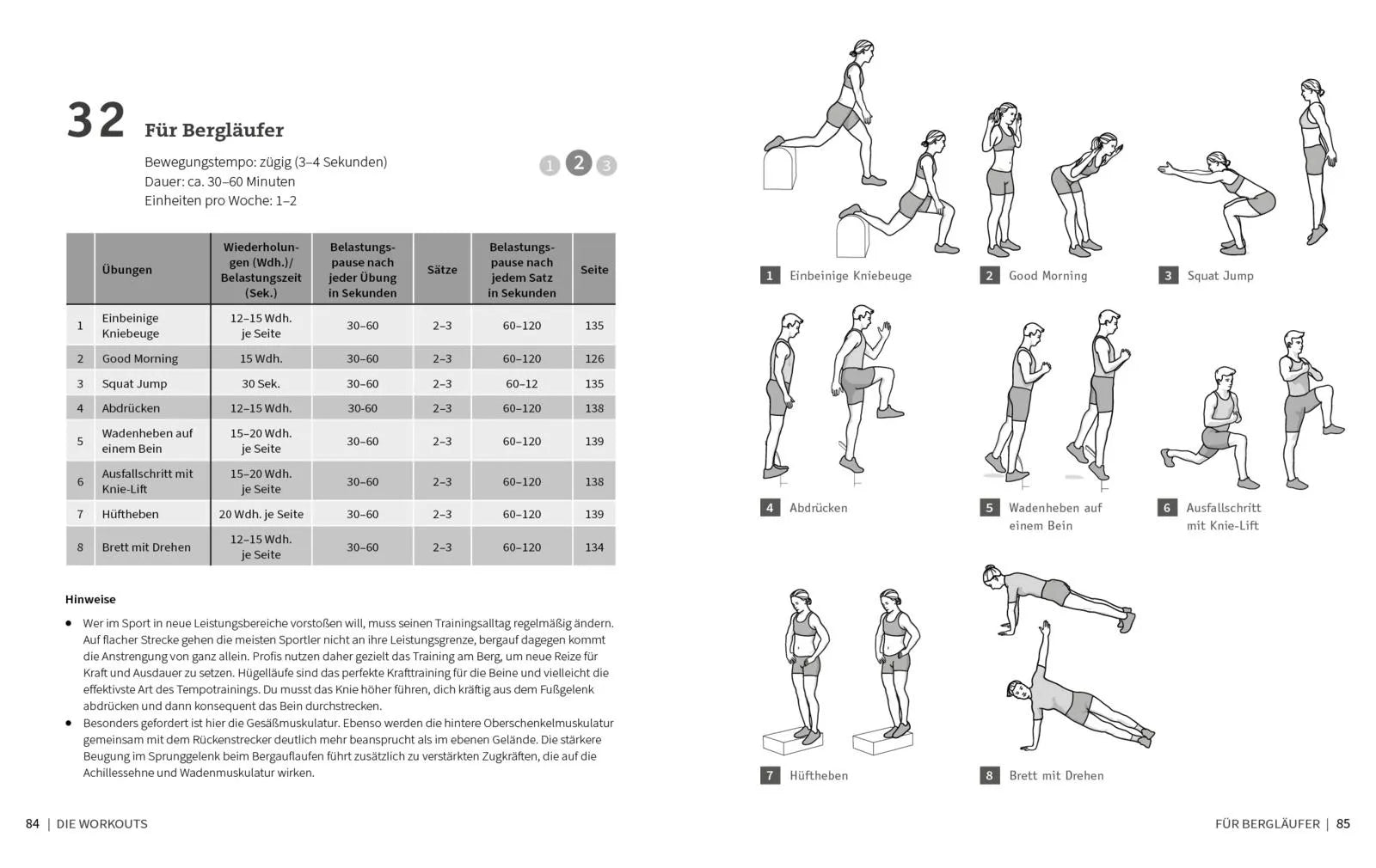 Innenansicht von '50 Workouts für Läufer' - Taschenbuch