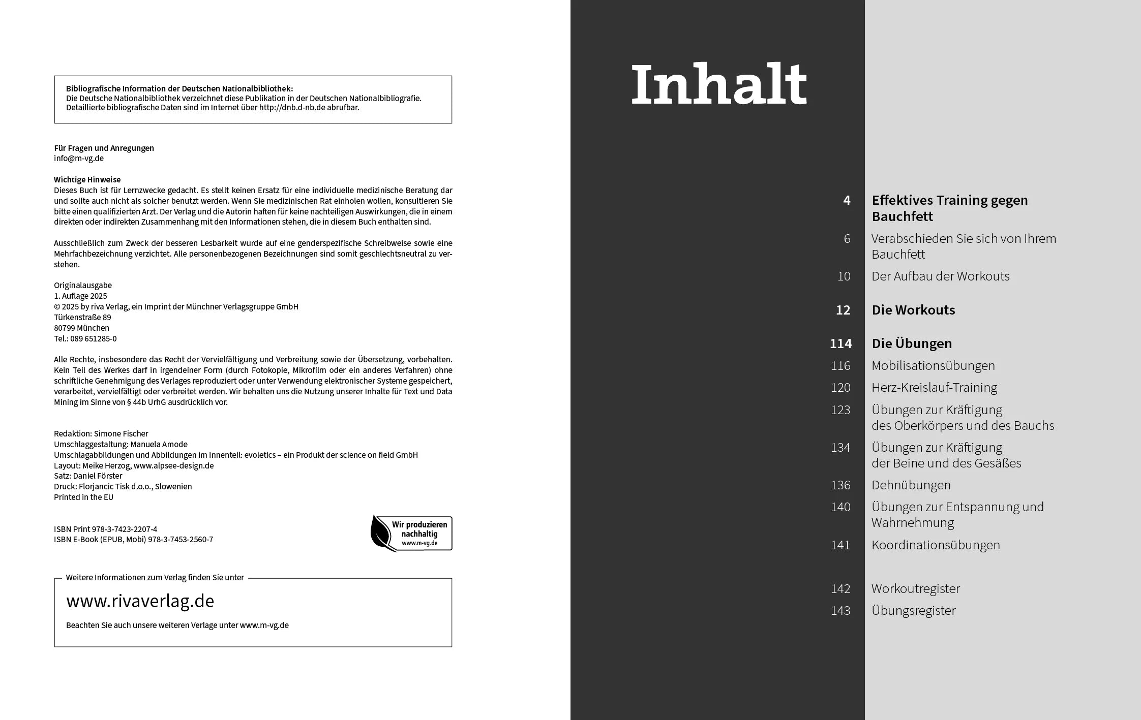 Innenansicht von '50 Workouts gegen Bauchfett' - Taschenbuch