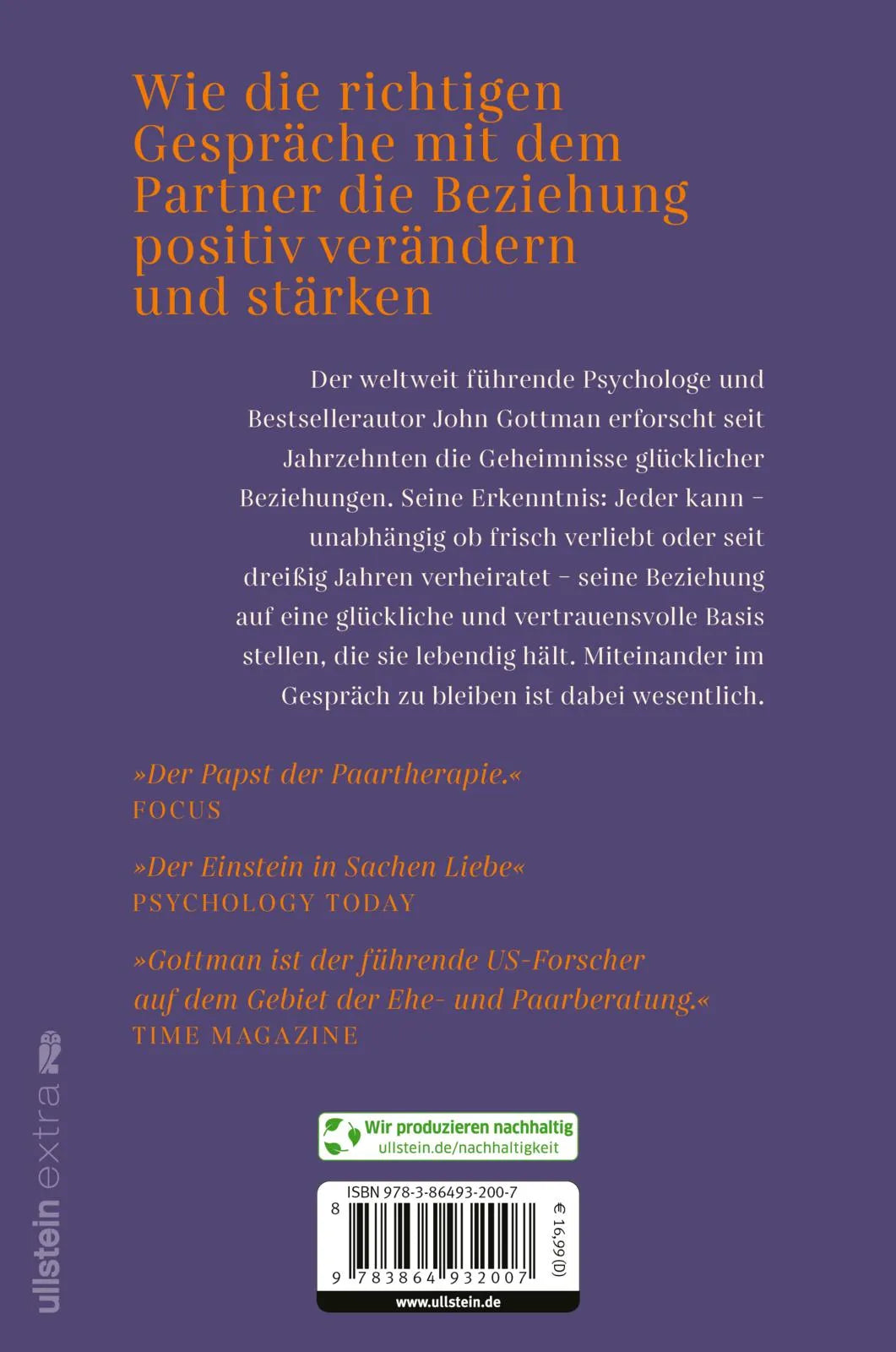 Buchrückseite von '8 Gespräche, die jedes Paar führen sollte, ...' mit Klappentext - Paperback