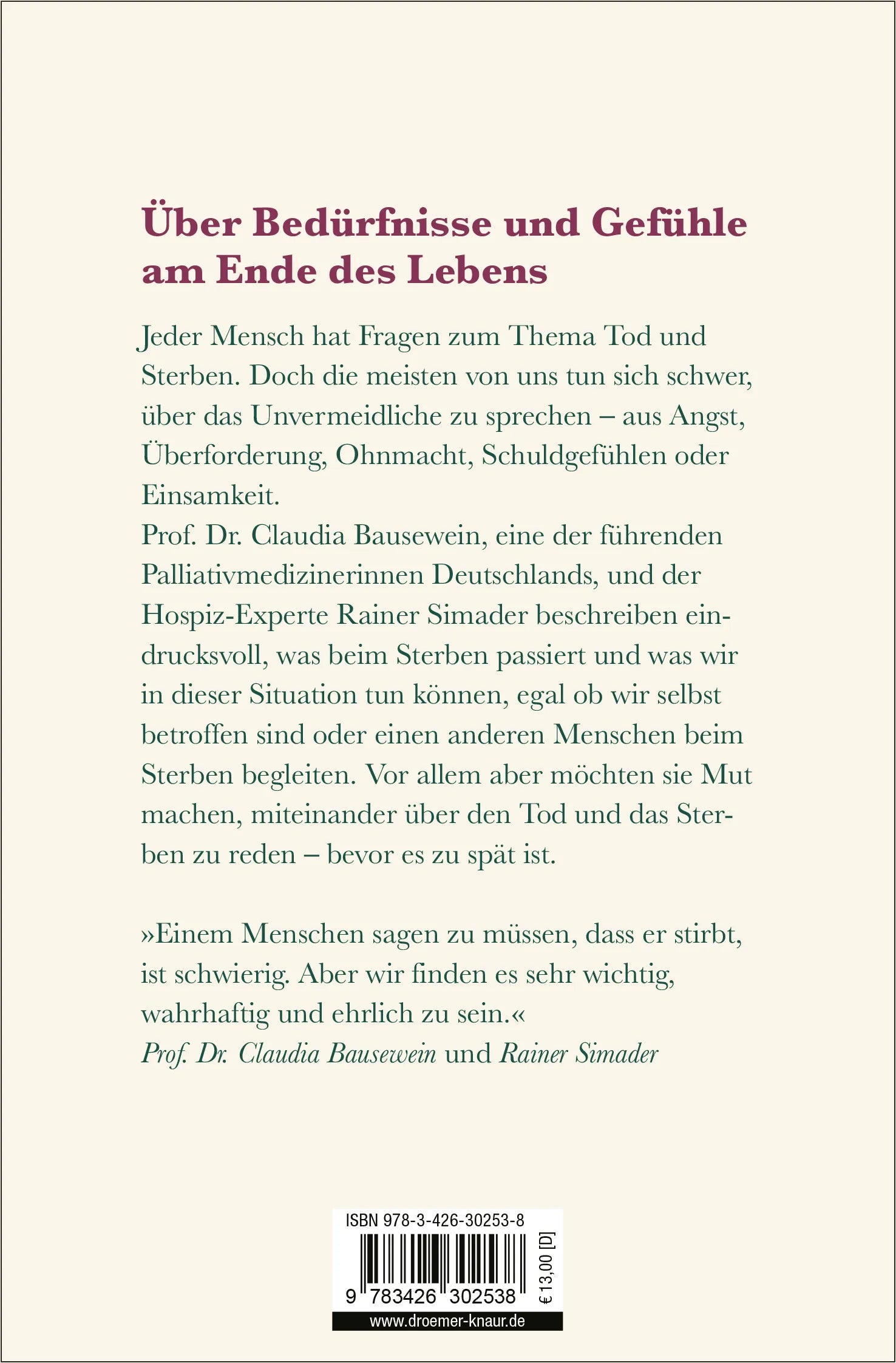 Buchrückseite von '99 Fragen an den Tod' mit Klappentext - Taschenbuch
