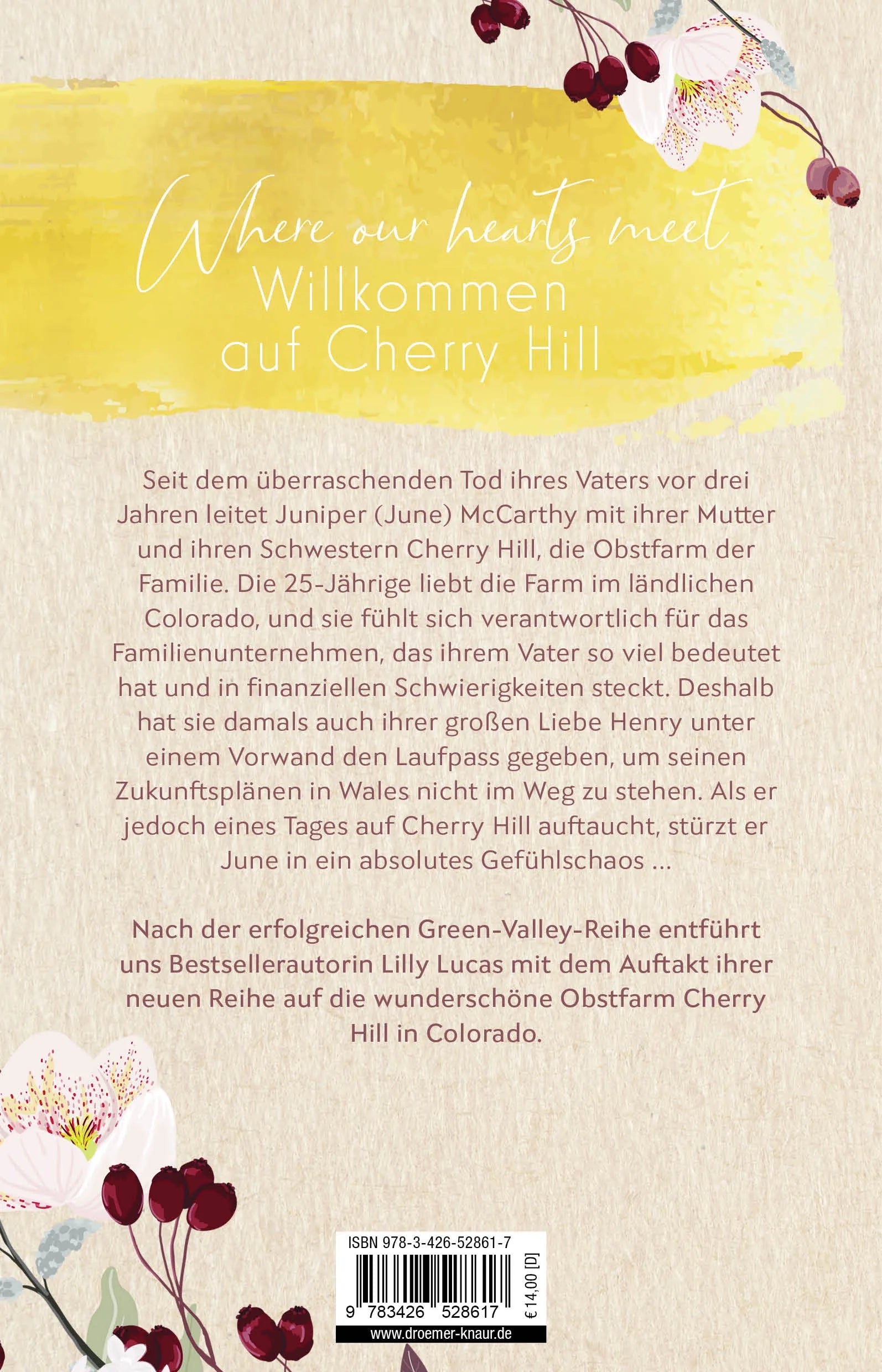 Buchrückseite von 'A Place to Love' mit Klappentext - Paperback